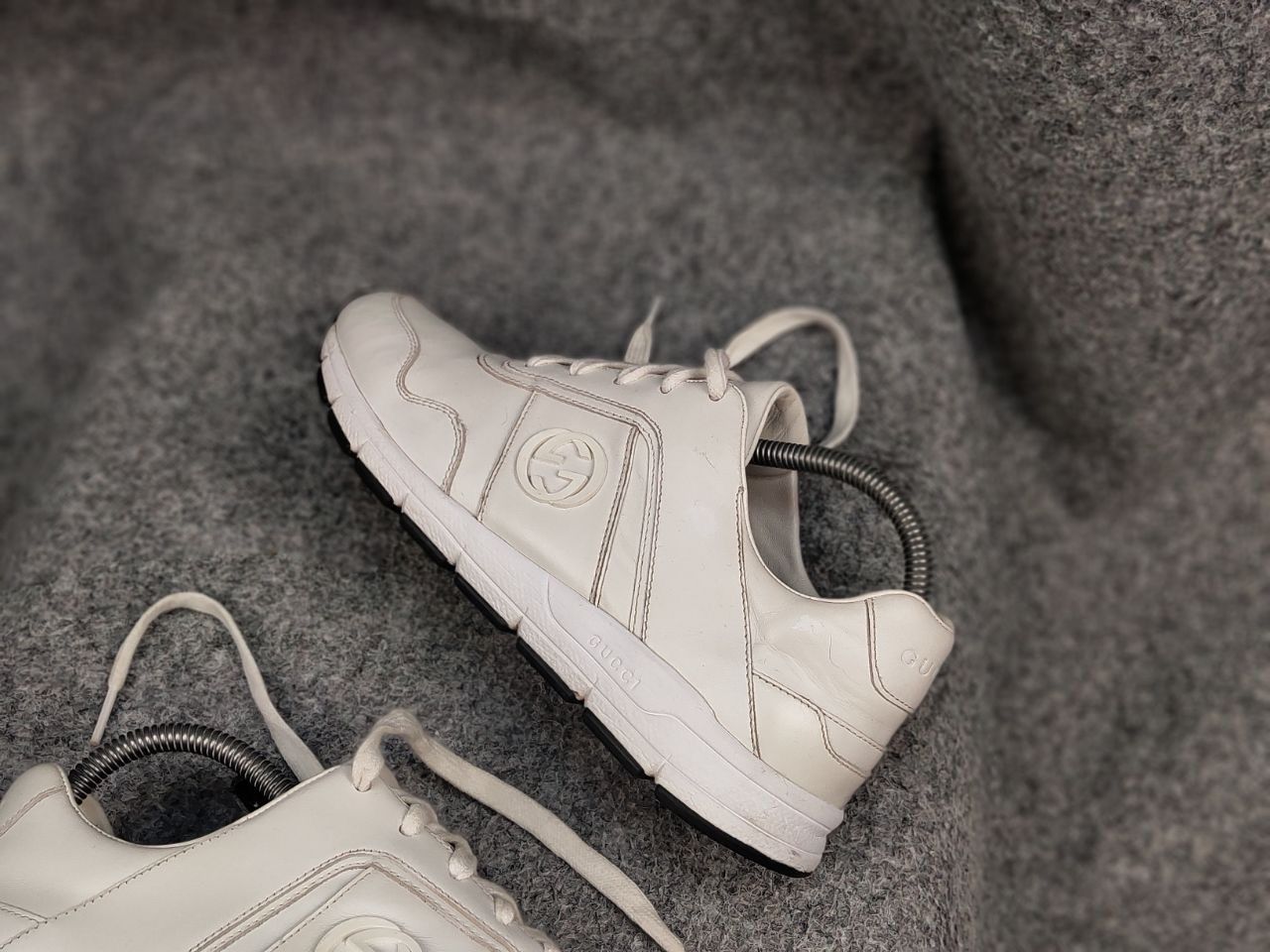 Gucci Gucci Authentic Miro Soft Casual White logo Leather Sneakers Size US 5.5 / EU 38 - 2 Thumbnail