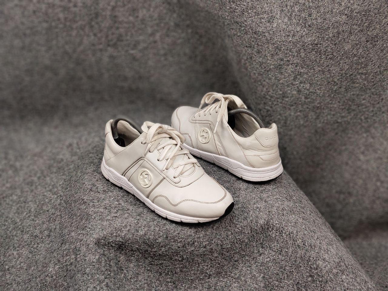 Gucci Gucci Authentic Miro Soft Casual White logo Leather Sneakers Size US 5.5 / EU 38 - 18 Thumbnail
