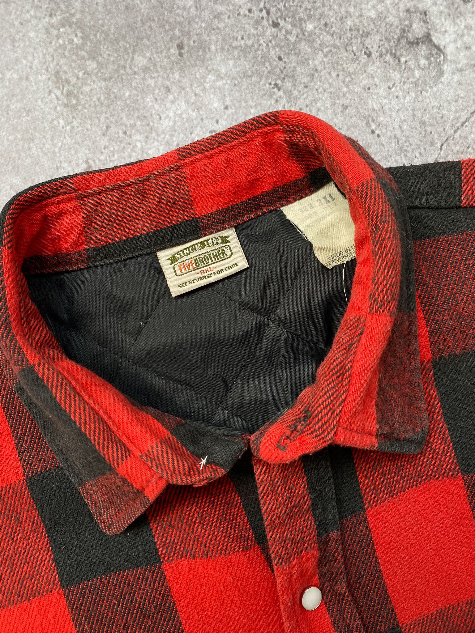 FiveBrother Five Brother Vintage Flannel Overshirt Shirt Jacket Size US XXL / EU 58 / 5 - 8 Thumbnail