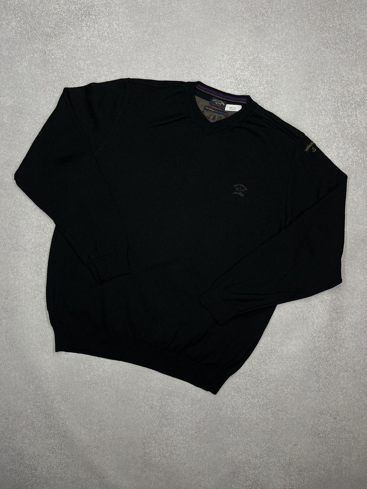 Paul & Shark Wool Pullover Sweater Black size xl