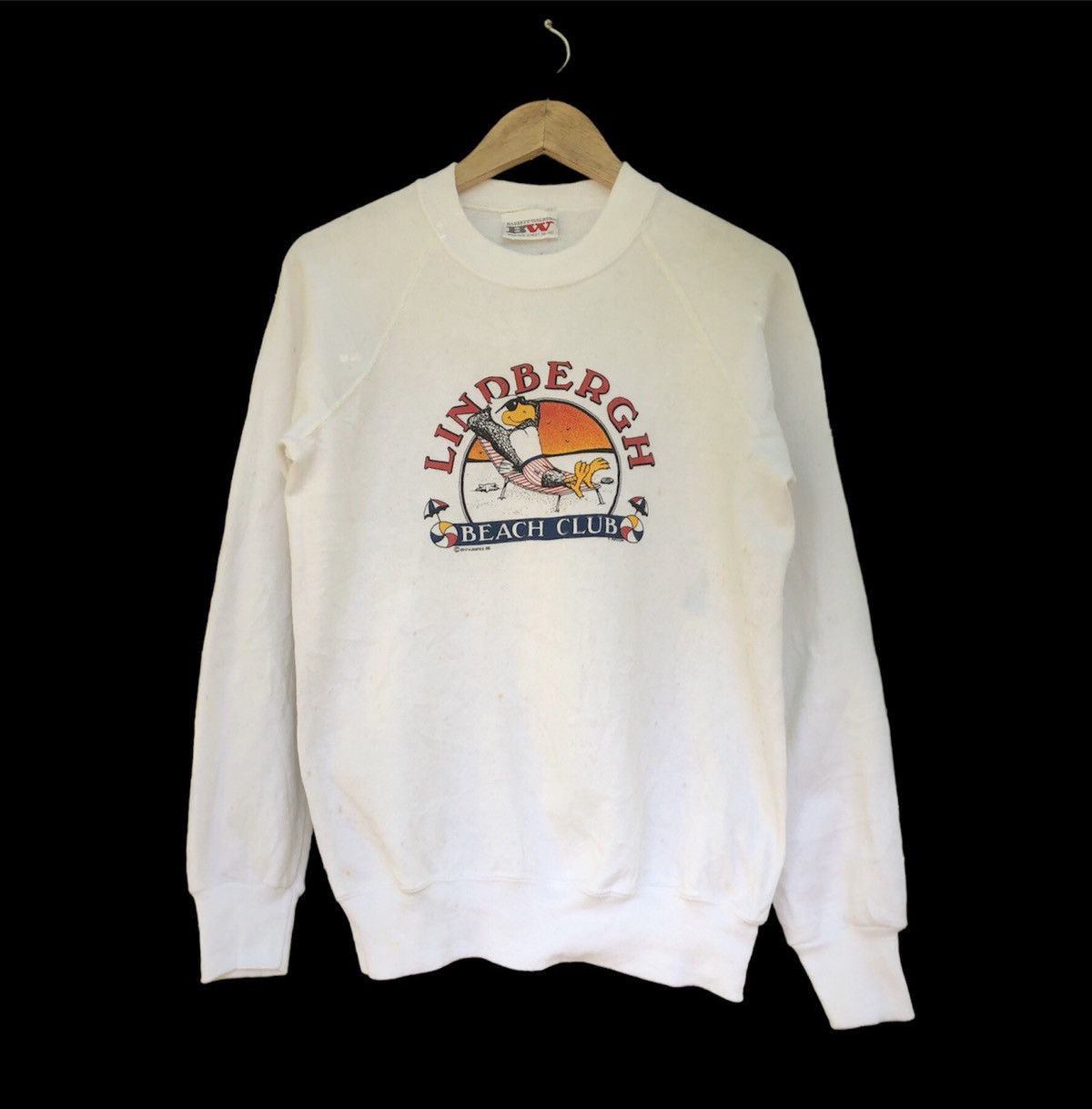 Vintage Rare Vintage 70s/80s Sweatshirt Lindbergh Beach club Size US M / EU 48-50 / 2 - 1 Thumbnail
