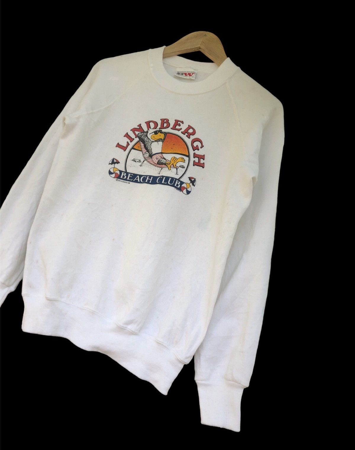 Vintage Rare Vintage 70s/80s Sweatshirt Lindbergh Beach club Size US M / EU 48-50 / 2 - 2 Thumbnail