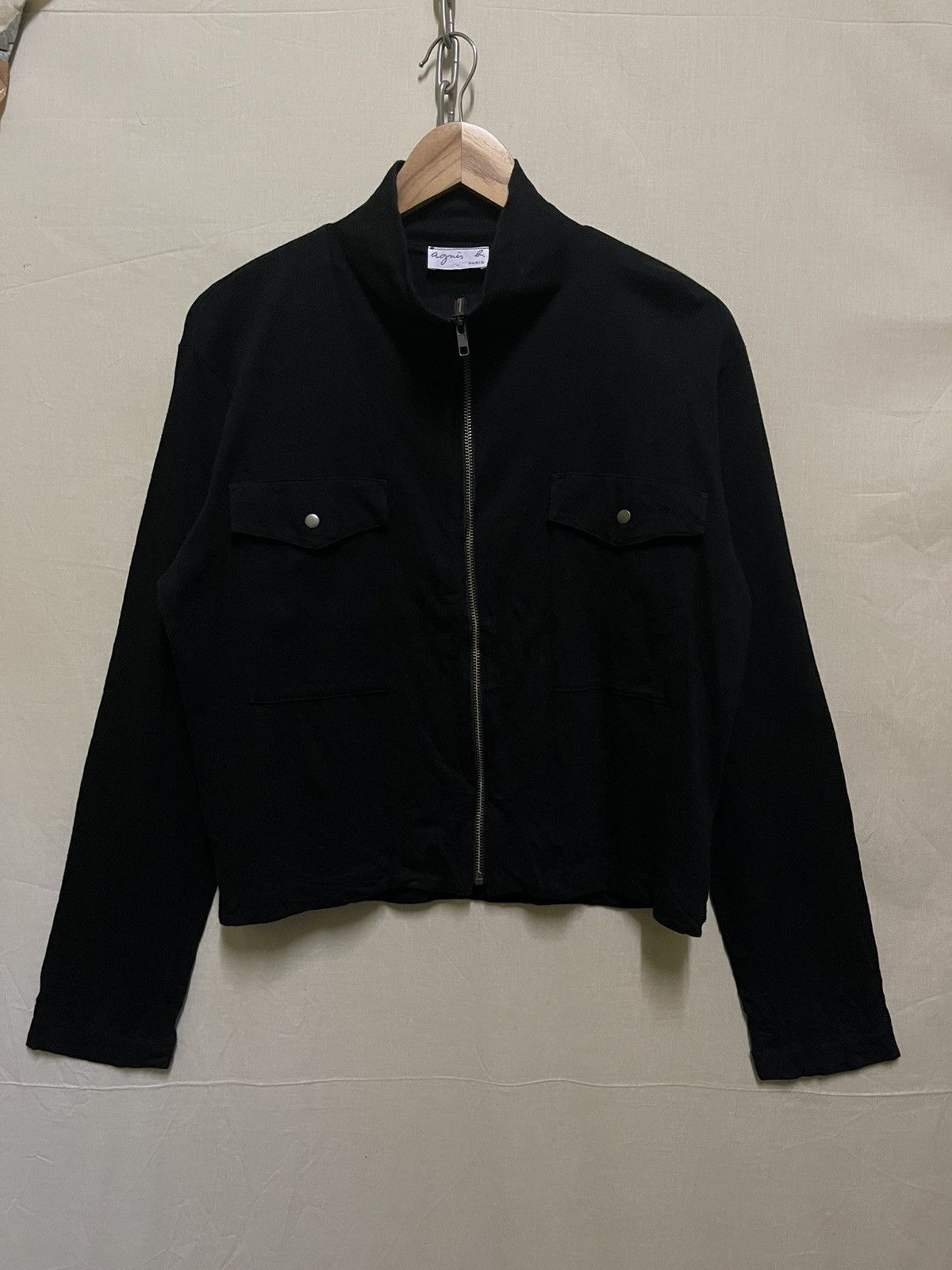 Japanese Brand × Vintage × agnes b. Agnes b. Zipper With Pocket Shirt Longsleeve Japan Size M / US 6-8 / IT 42-44 - 1 Thumbnail