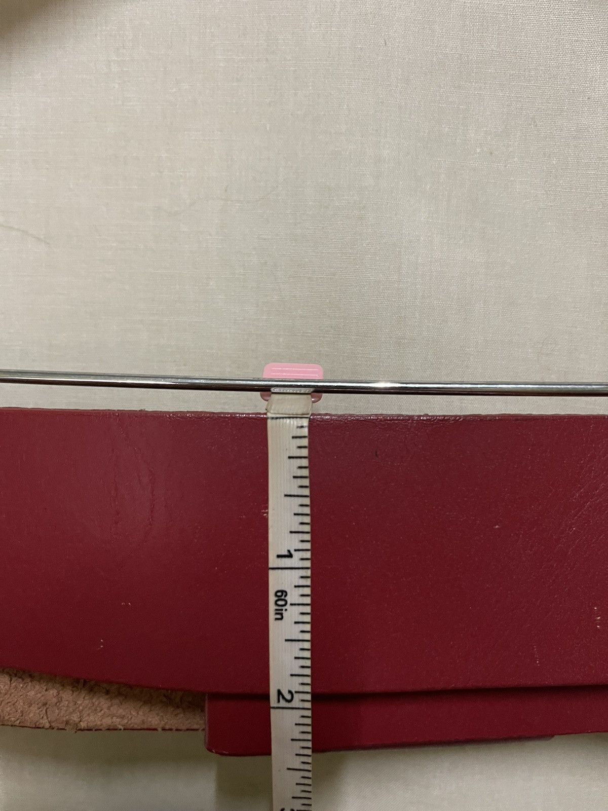 Karl Lagerfeld × Vintage Karl Lagerfeld Leather Belt Red Size ONE SIZE - 7 Thumbnail