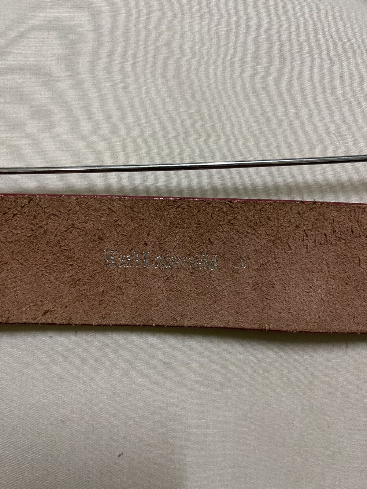 Karl Lagerfeld × Vintage Karl Lagerfeld Leather Belt Red Size ONE SIZE - 6 Thumbnail