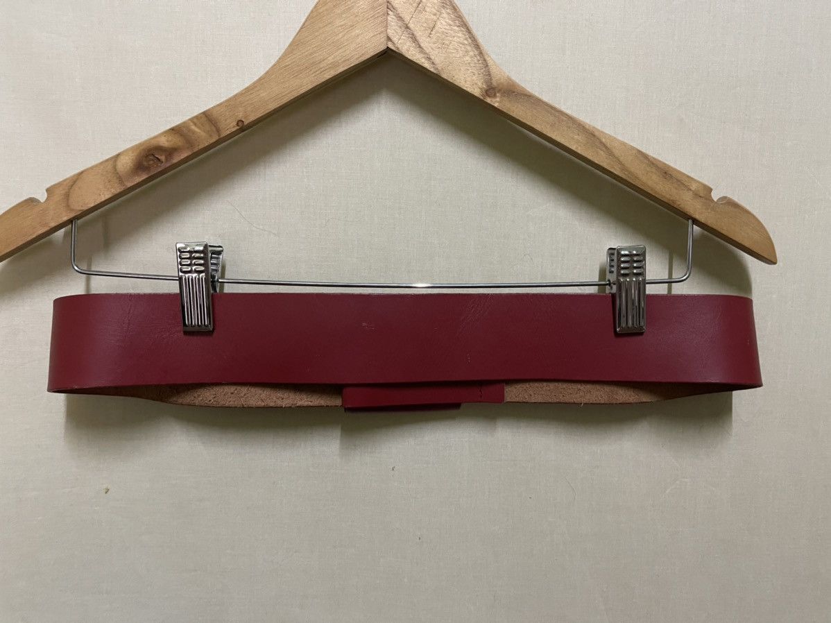 Karl Lagerfeld × Vintage Karl Lagerfeld Leather Belt Red Size ONE SIZE - 3 Thumbnail