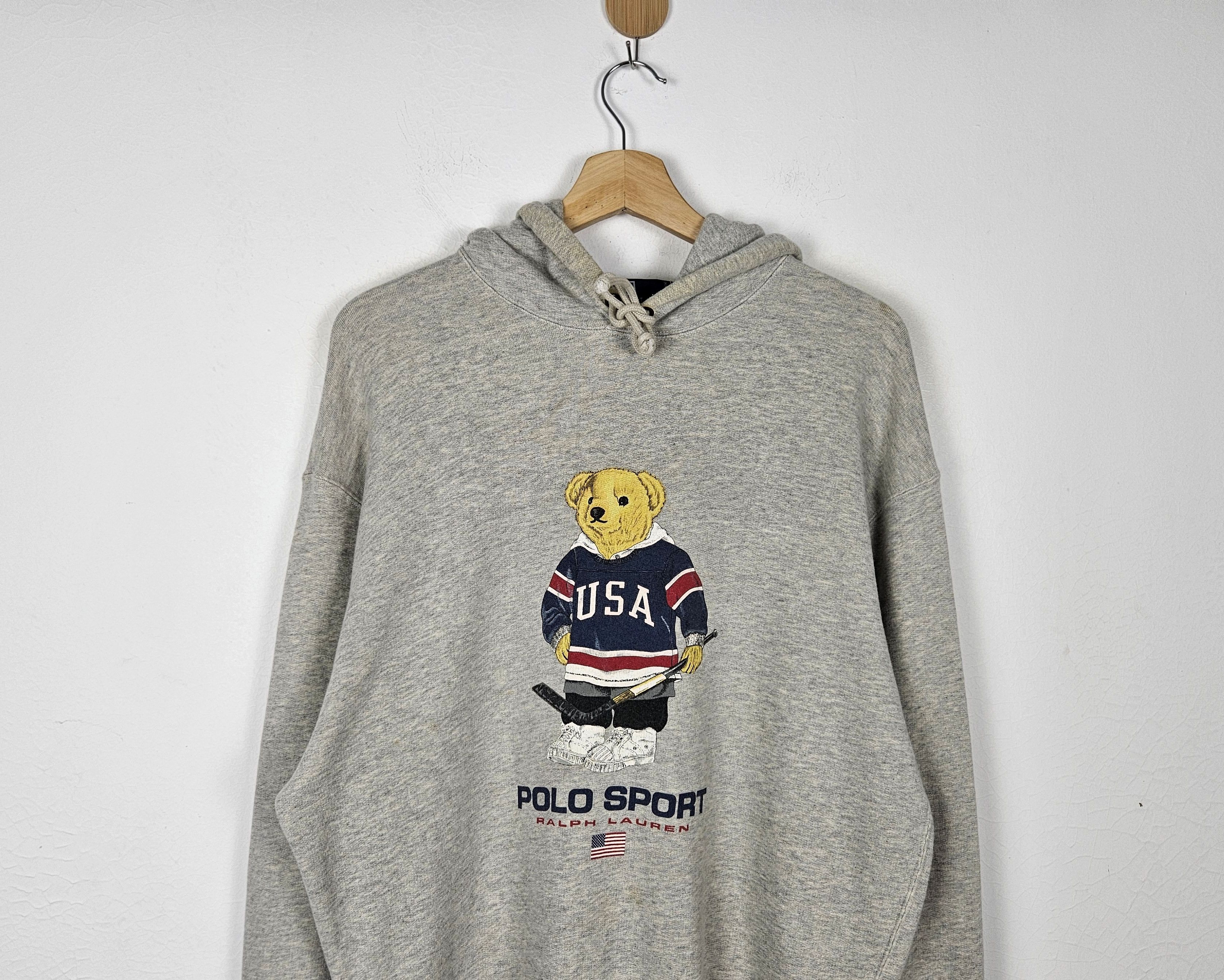 Vintage polo bear sweatshirt sales