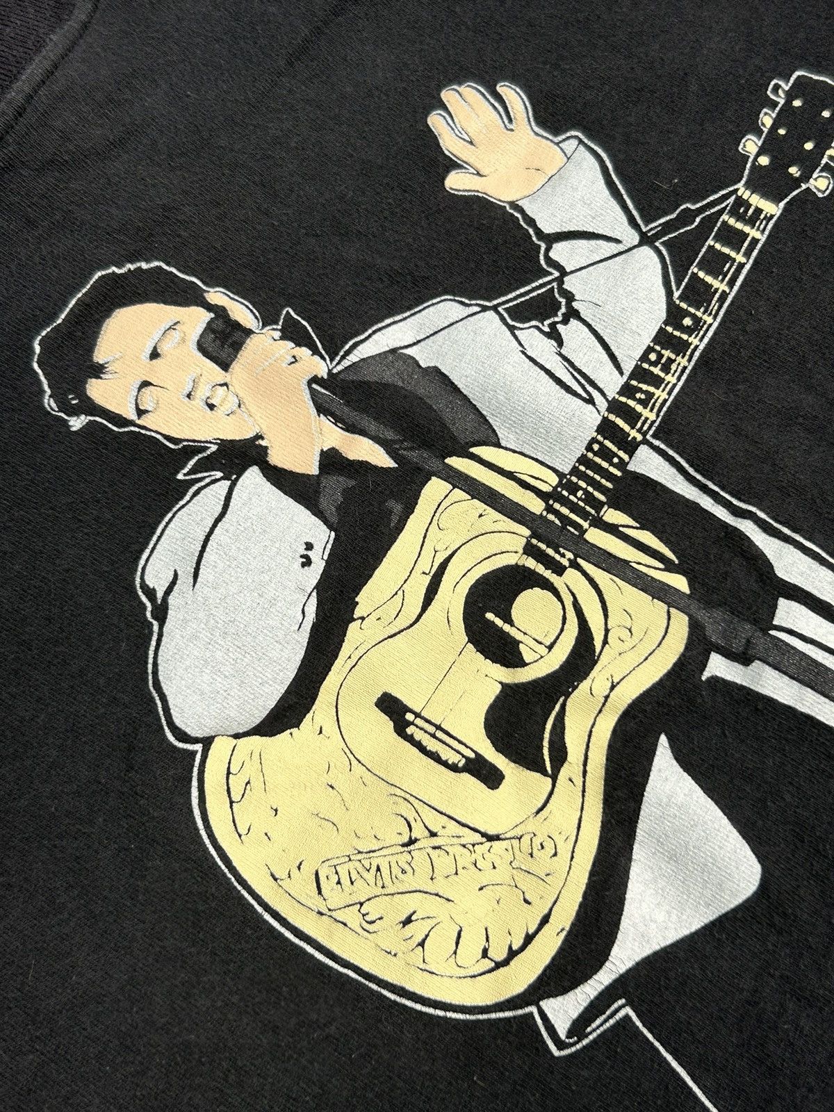 Band Tees × Vintage Vintage 1995 Elvis Presley Cropped T Shirt Size US M / EU 48-50 / 2 - 9 Thumbnail