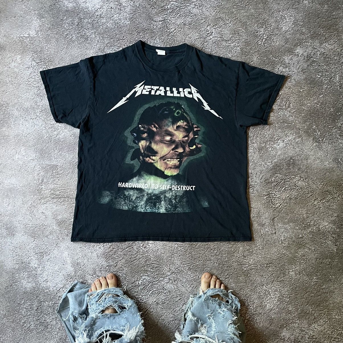 Vintage Vintage 90s Metallica Graphic Tee Band Dark Grunge Baggy XL Size US XL / EU 56 / 4 - 1 Thumbnail