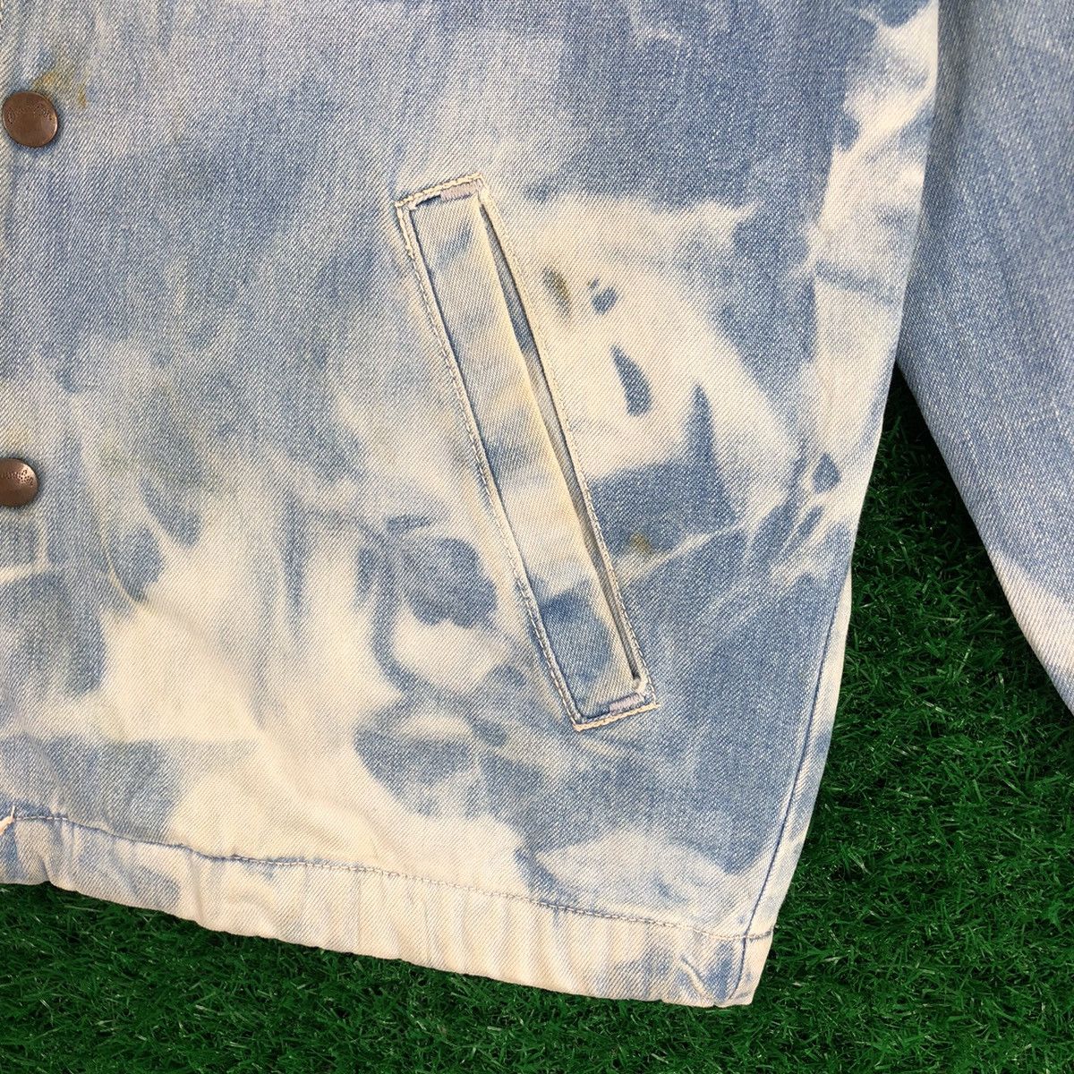 Wrangler Vintage 80's Wrangler Chore Denim Jacket Thrashed Acid Wash Size US S / EU 44-46 / 1 - 9 Thumbnail