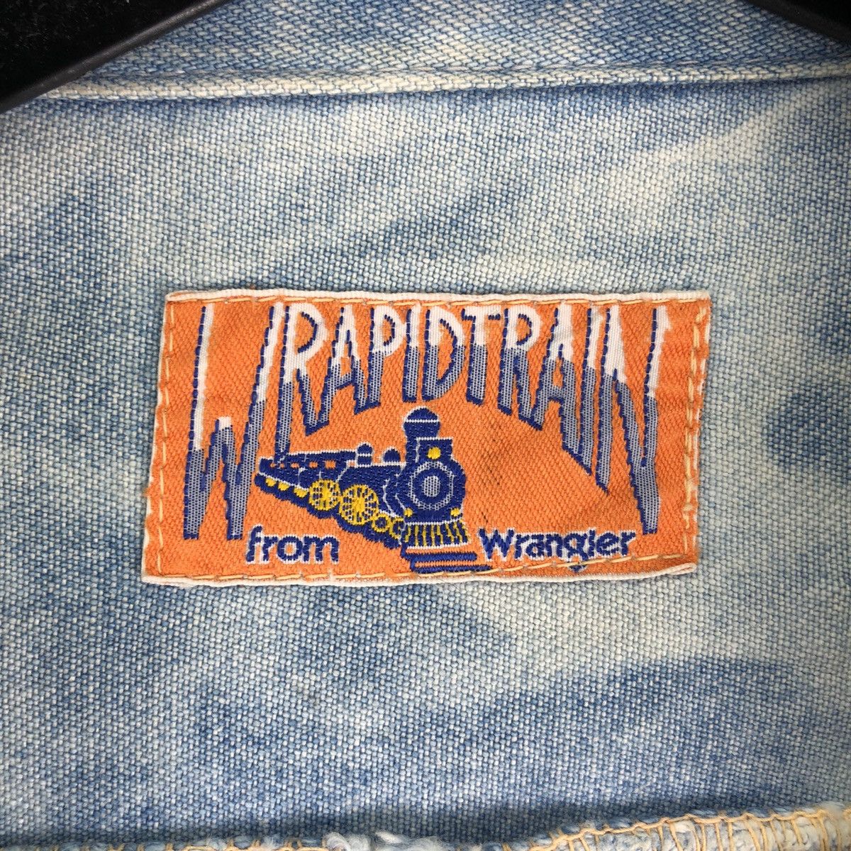 Wrangler Vintage 80's Wrangler Chore Denim Jacket Thrashed Acid Wash Size US S / EU 44-46 / 1 - 17 Thumbnail