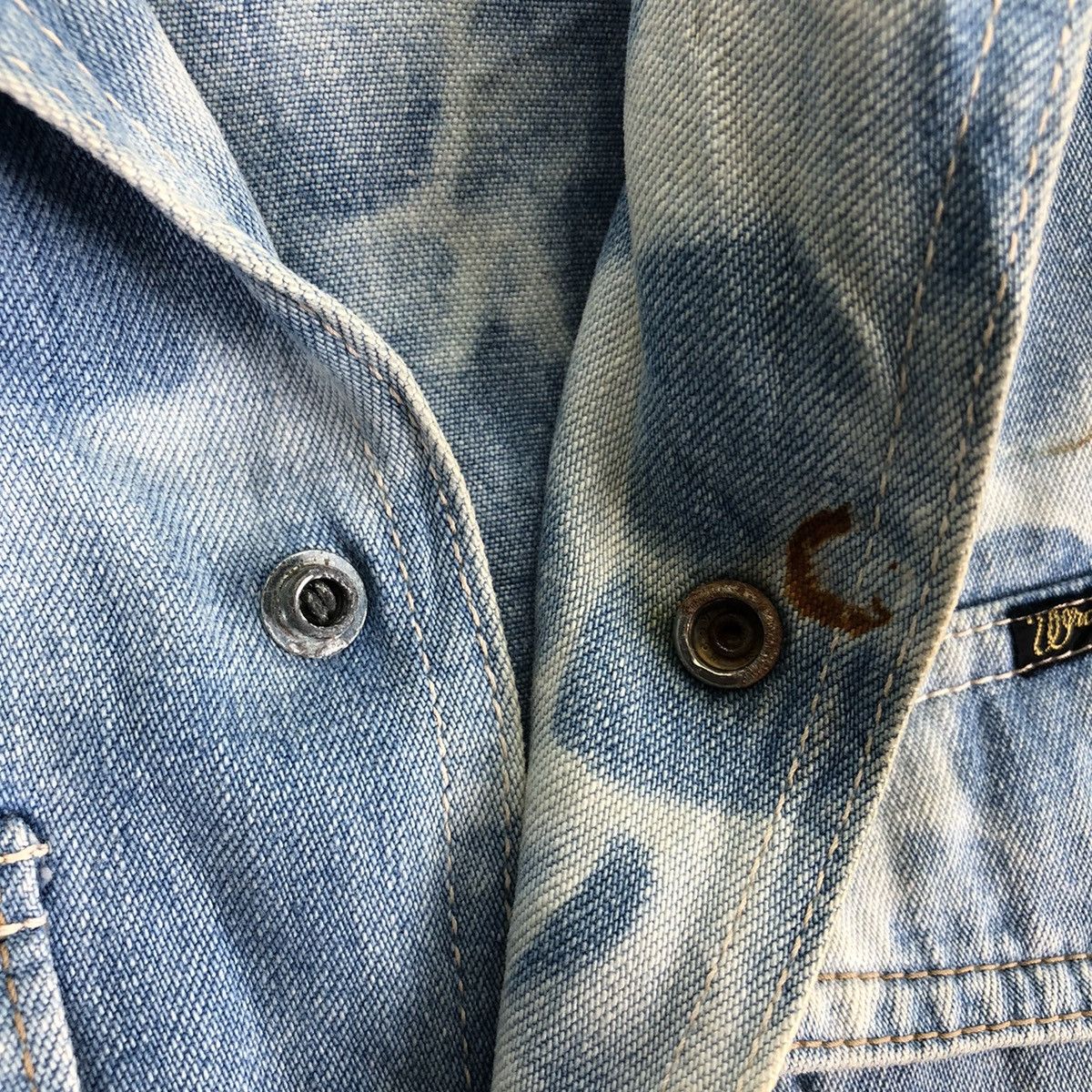 Wrangler Vintage 80's Wrangler Chore Denim Jacket Thrashed Acid Wash Size US S / EU 44-46 / 1 - 13 Thumbnail