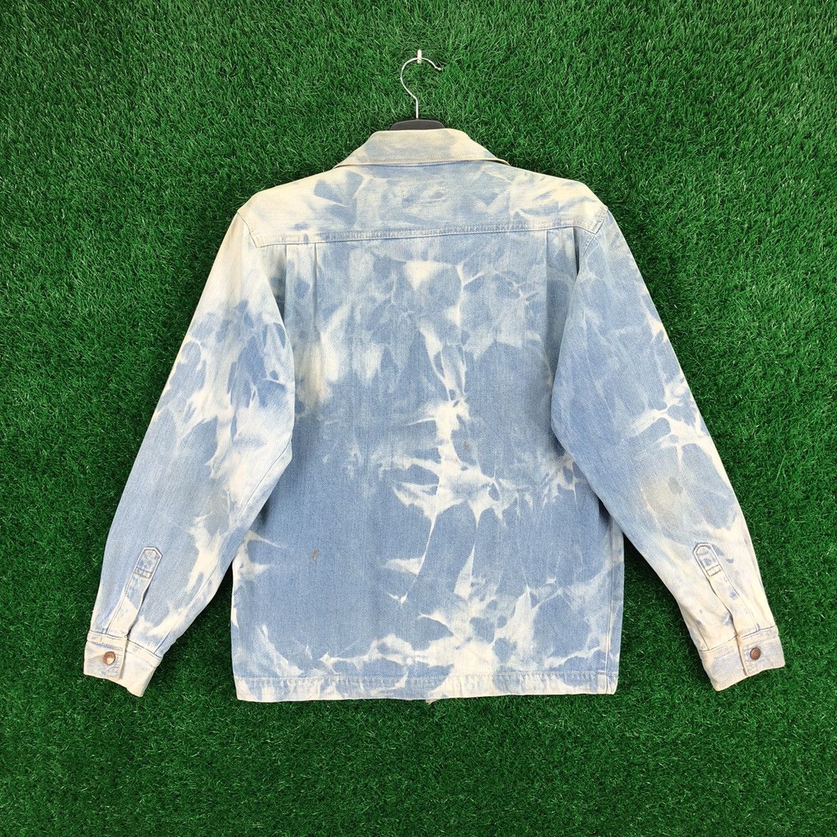Wrangler Vintage 80's Wrangler Chore Denim Jacket Thrashed Acid Wash Size US S / EU 44-46 / 1 - 4 Thumbnail