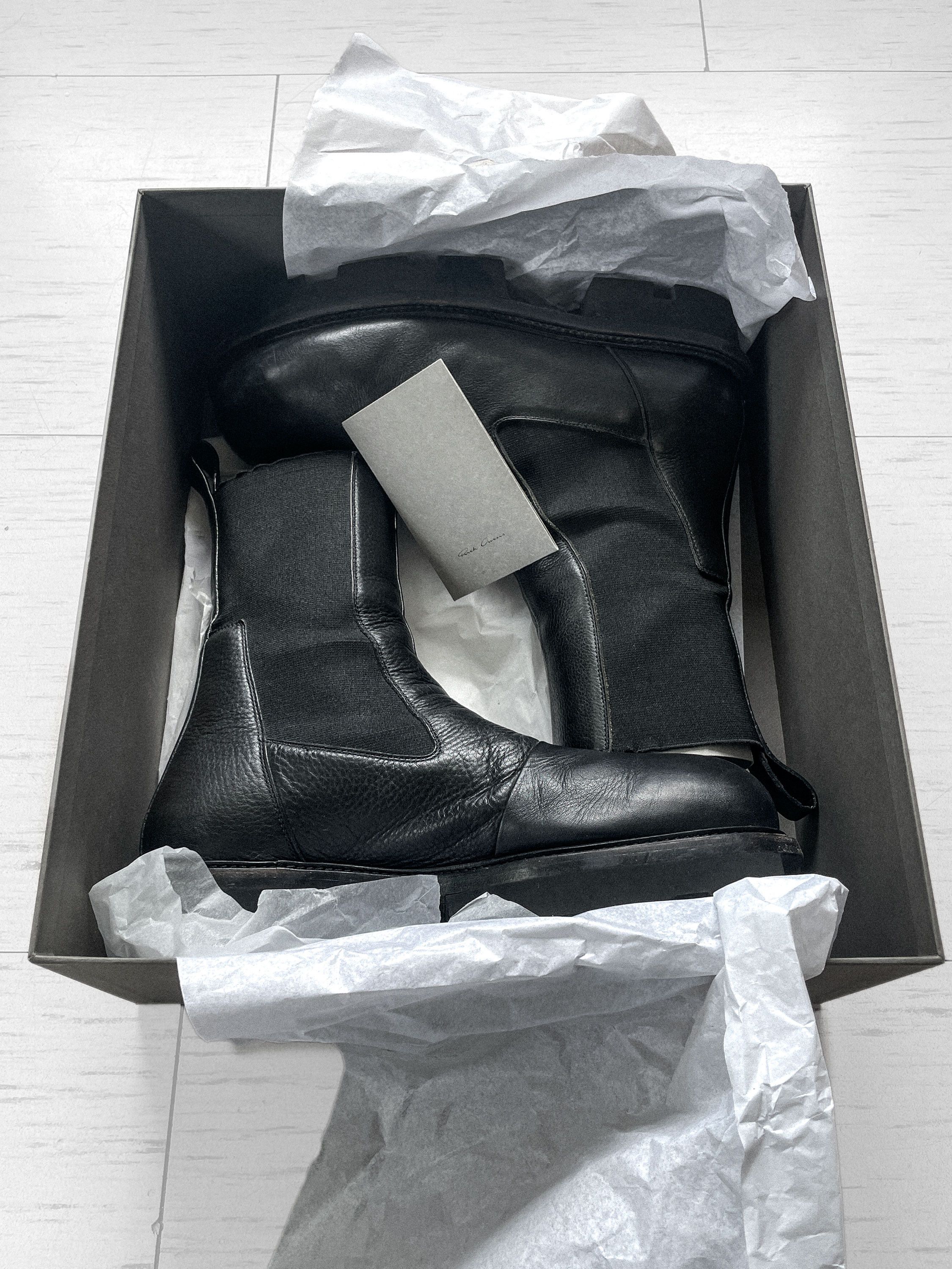 image of Rick Owens Tecuatl Ss20 Bozo Megatooth Creeper Boots in Black, Men's (Size 10)
