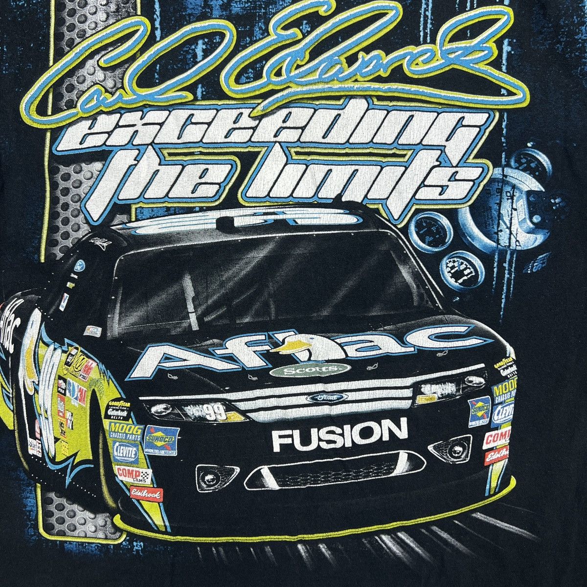 NASCAR Vintage Y2K Carl Edwards NASCAR T Shirt Graphic Racing Tee Size US XL / EU 56 / 4 - 2 Thumbnail