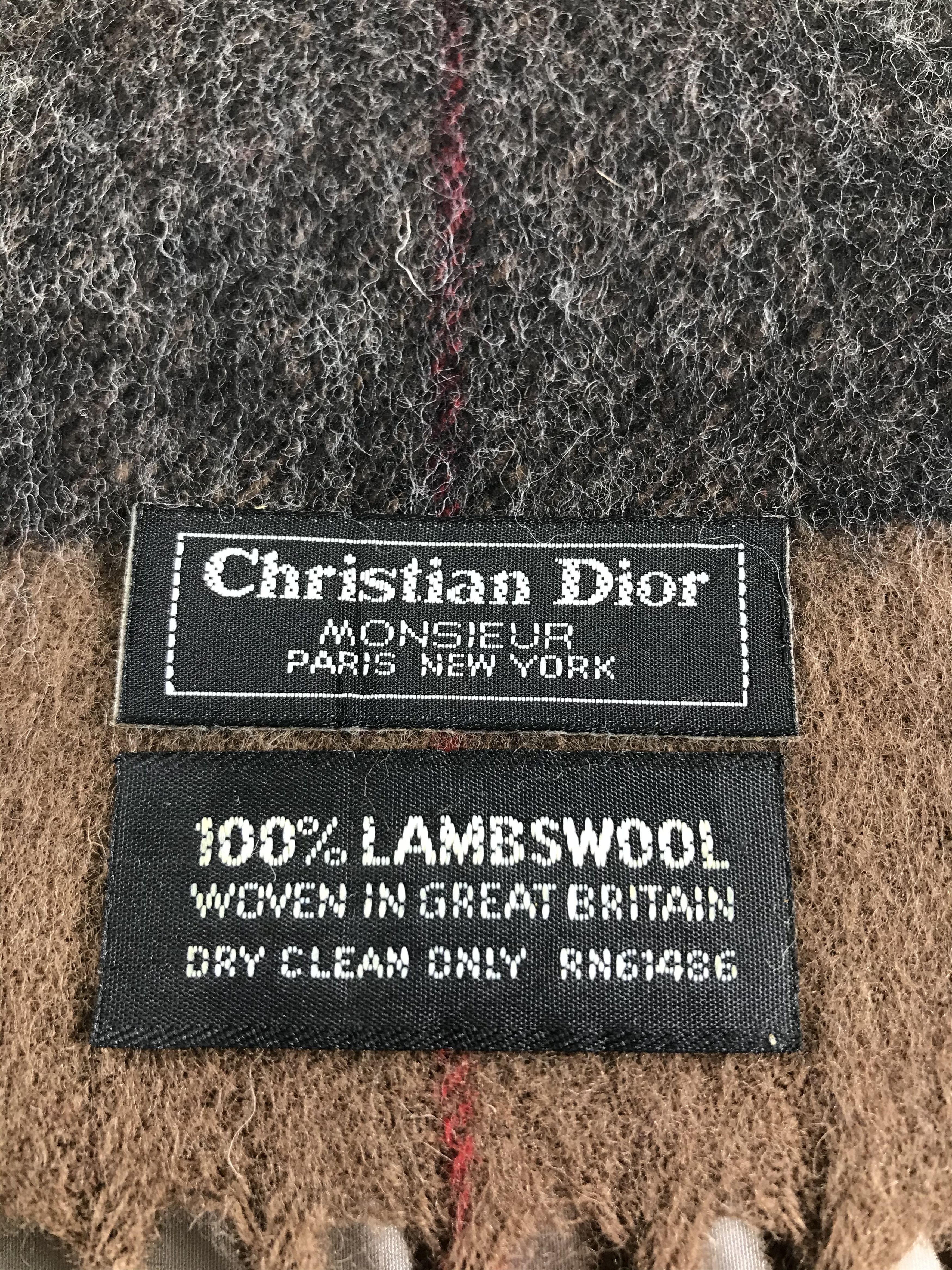 Christian Dior Monsieur Christian Dior Wool Scarf Muffler V399 Size ONE SIZE - 4 Thumbnail