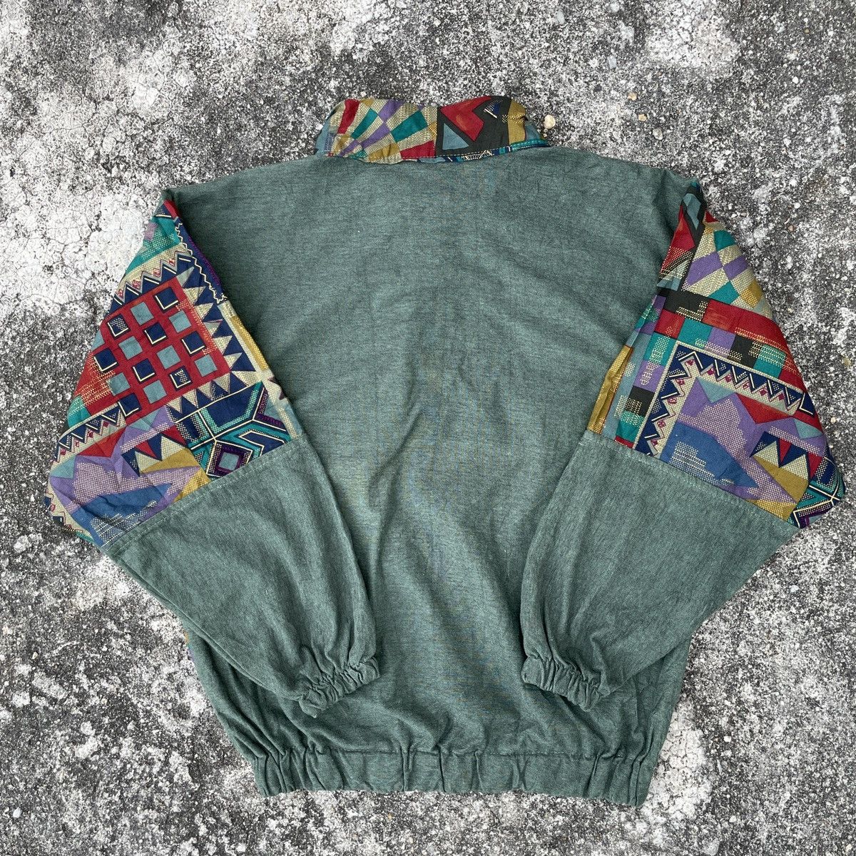 Japanese Brand Vintage Unbranded Half Button Art Sweatshirts Size US M / EU 48-50 / 2 - 6 Thumbnail