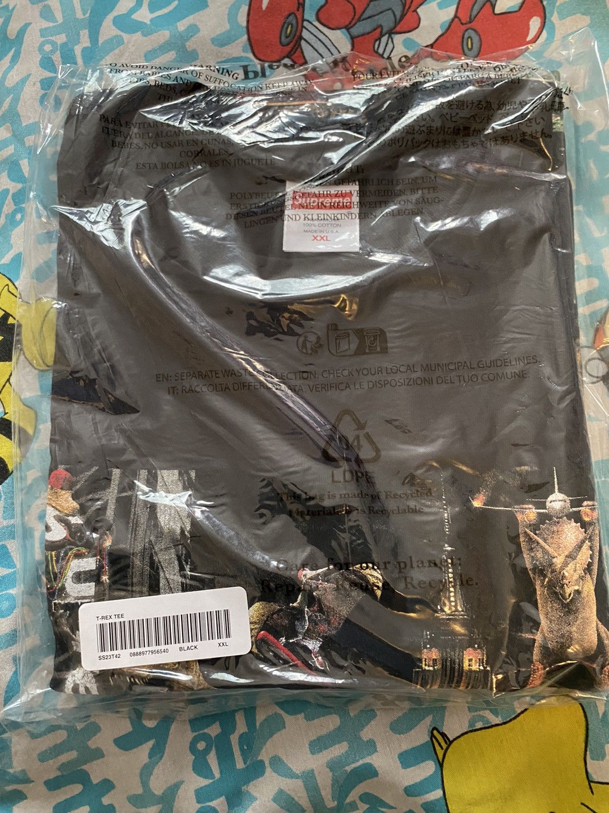 Supreme Supreme T-Rex Tee Size 2XL FW23 Black Size US XXL / EU 58 / 5 - 3 Thumbnail