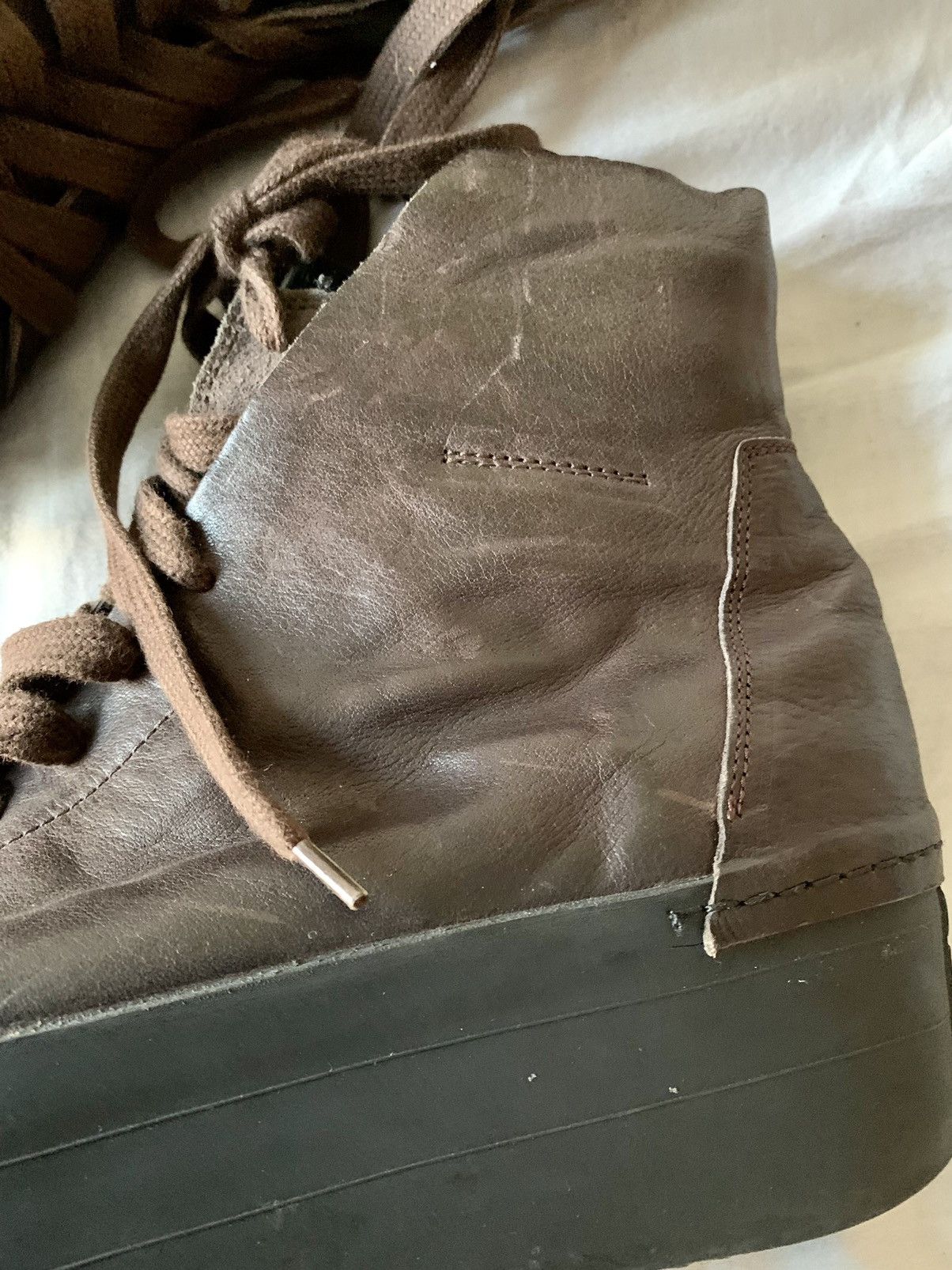 Cinzia Araia Italian Made Brown Leather Platform sneaker boots Size US 10 / EU 43 - 7 Thumbnail