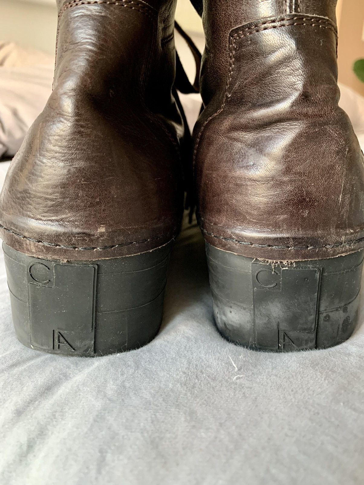 Cinzia Araia Italian Made Brown Leather Platform sneaker boots Size US 10 / EU 43 - 8 Thumbnail