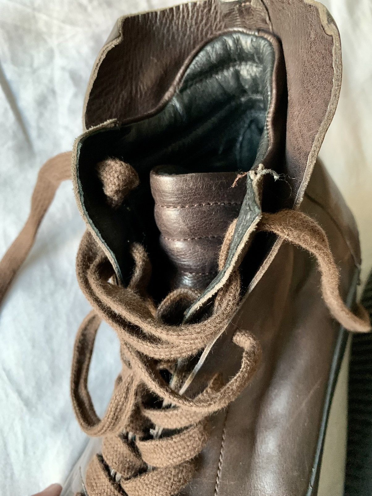 Cinzia Araia Italian Made Brown Leather Platform sneaker boots Size US 10 / EU 43 - 12 Thumbnail