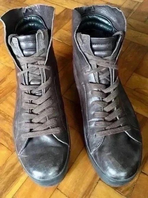 Cinzia Araia Italian Made Brown Leather Platform sneaker boots Size US 10 / EU 43 - 19 Thumbnail