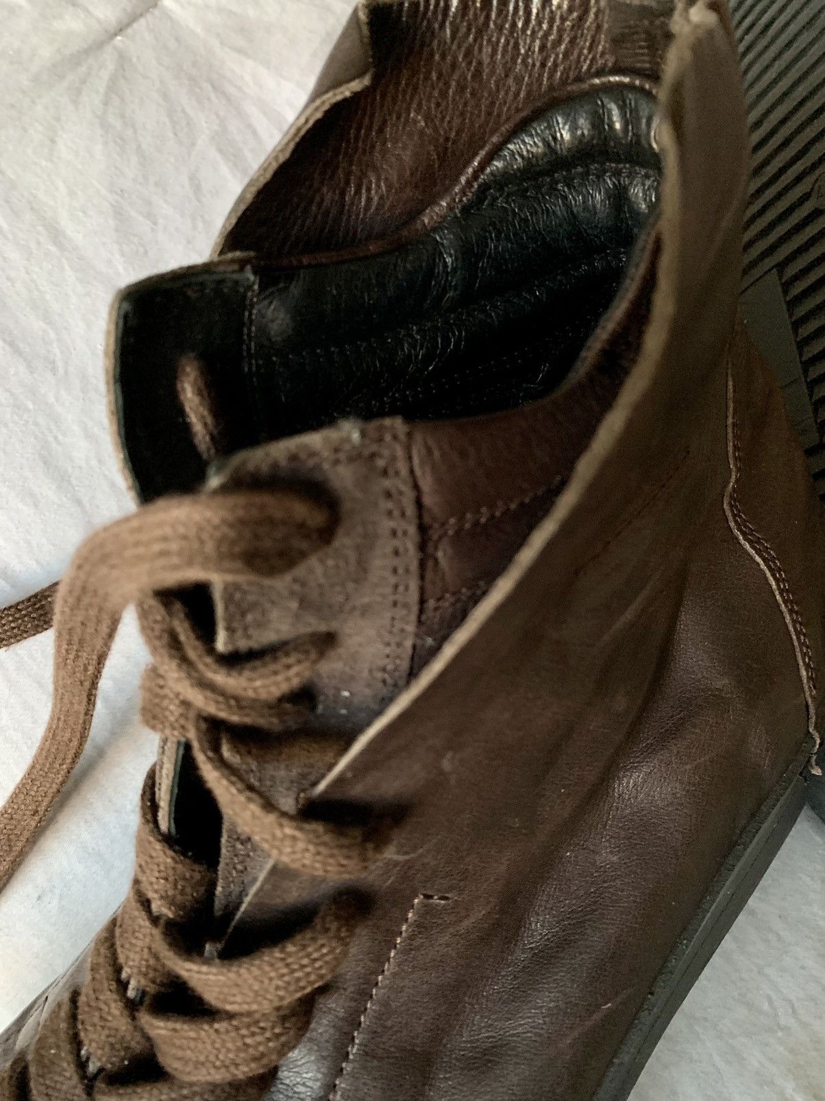 Cinzia Araia Italian Made Brown Leather Platform sneaker boots Size US 10 / EU 43 - 11 Thumbnail