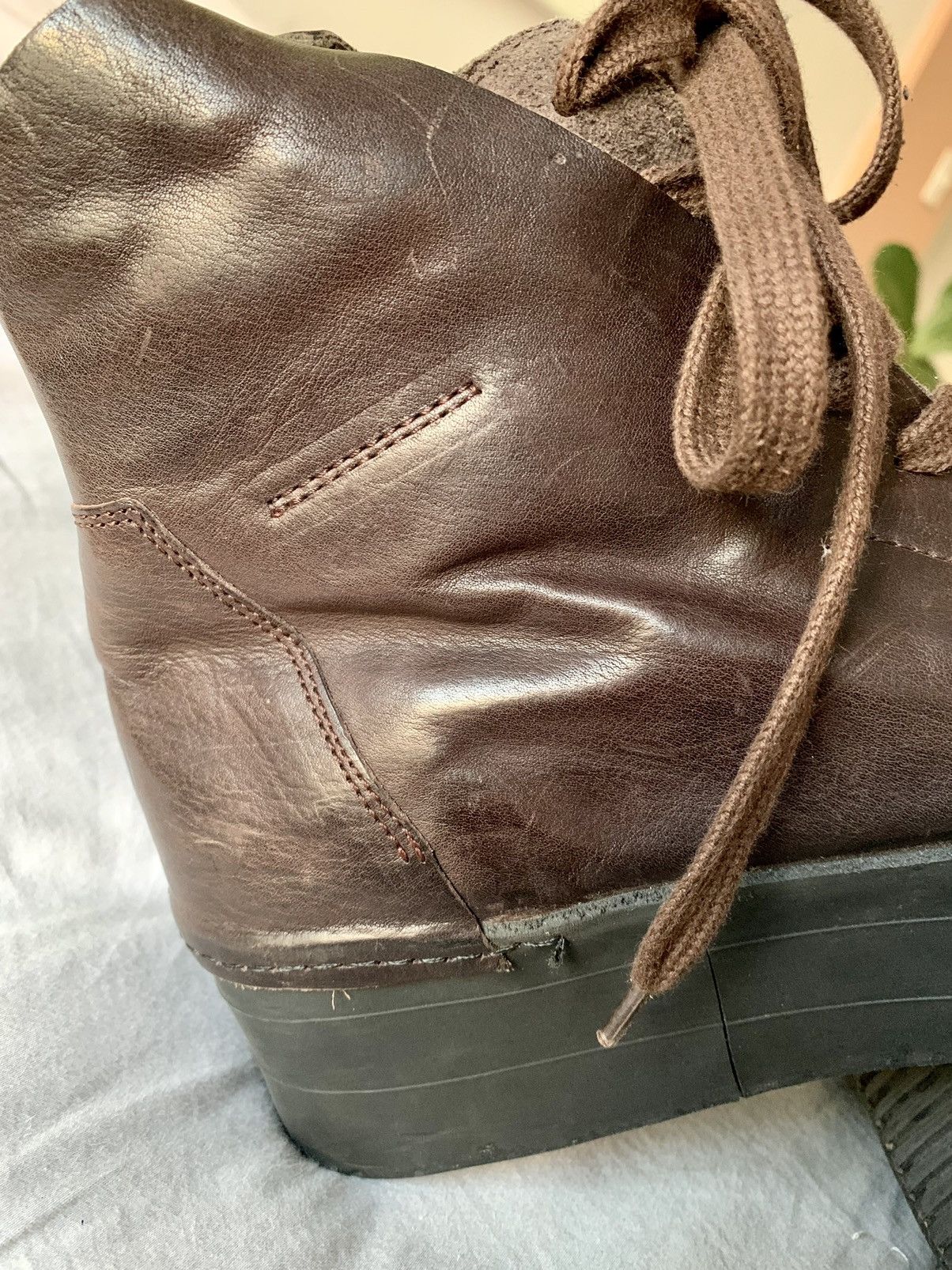 Cinzia Araia Italian Made Brown Leather Platform sneaker boots Size US 10 / EU 43 - 9 Thumbnail