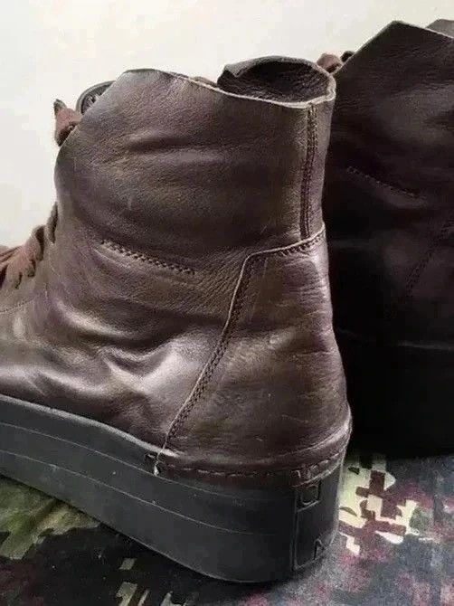 Cinzia Araia Italian Made Brown Leather Platform sneaker boots Size US 10 / EU 43 - 20 Thumbnail