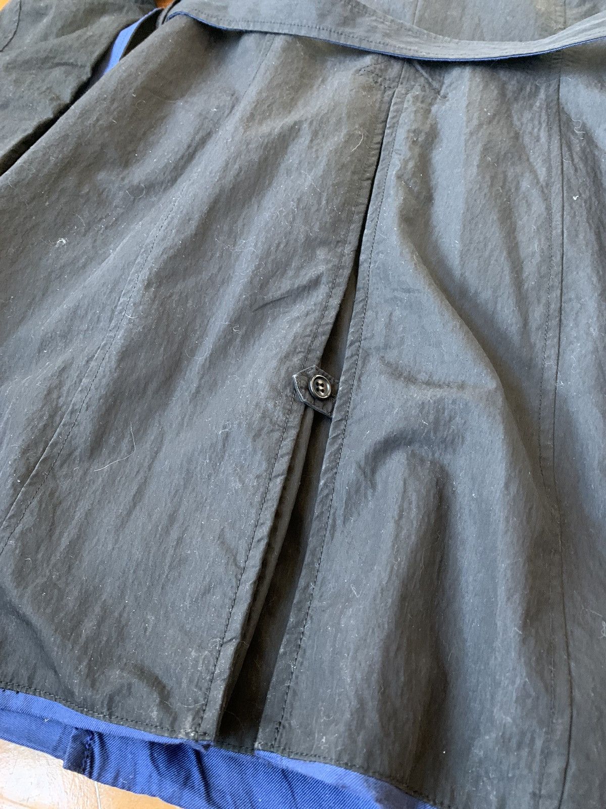 Diet Butcher Slim Skin New $700 Japan made long reversible Trench coat Size US S / EU 44-46 / 1 - 20 Thumbnail