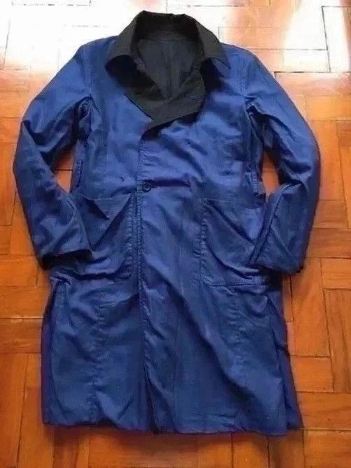 Diet Butcher Slim Skin New $700 Japan made long reversible Trench coat Size US S / EU 44-46 / 1 - 16 Thumbnail