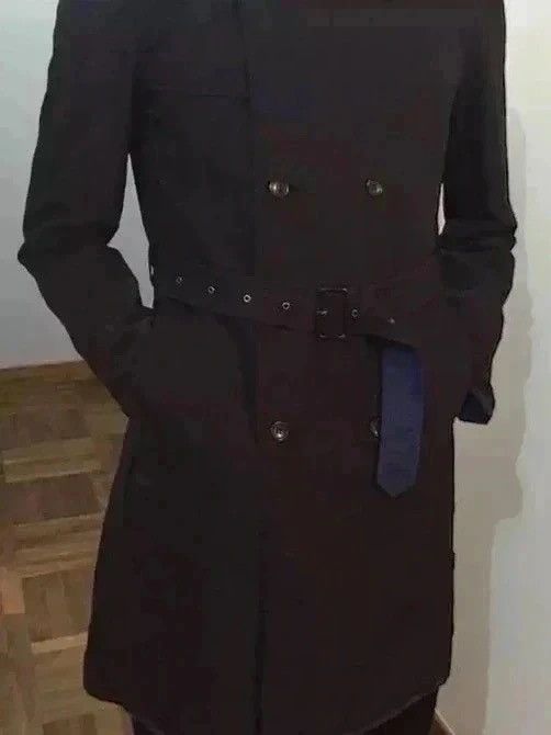 Diet Butcher Slim Skin New $700 Japan made long reversible Trench coat Size US S / EU 44-46 / 1 - 18 Thumbnail