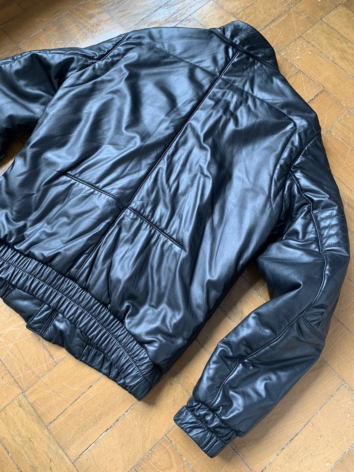 Pal Zileri $4000 calfskin puffer jacket with detachable foxfur collar Size US M / EU 48-50 / 2 - 17 Thumbnail