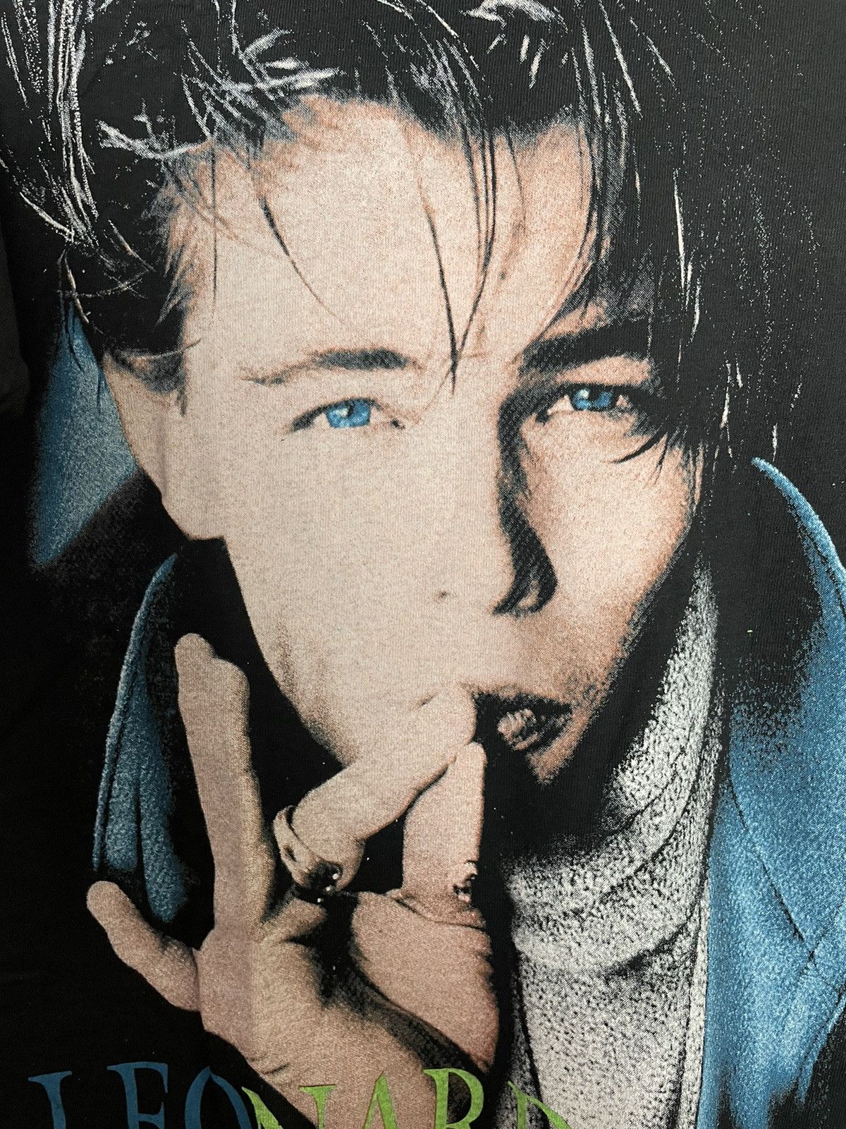 Rap Tees × Vintage Vintage 90s Leonardo Dicaprio Leo Movie Rap Tee Rare Hype Size US M / EU 48-50 / 2 - 2 Thumbnail