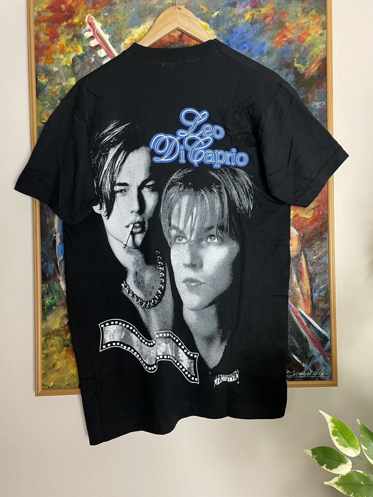 Rap Tees × Vintage Vintage 90s Leonardo Dicaprio Leo Movie Rap Tee Rare Hype Size US M / EU 48-50 / 2 - 3 Thumbnail