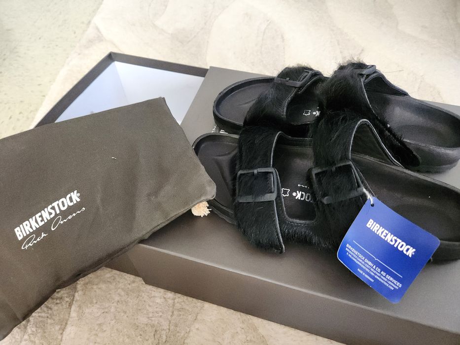 Rick owens cheap birkenstock fur