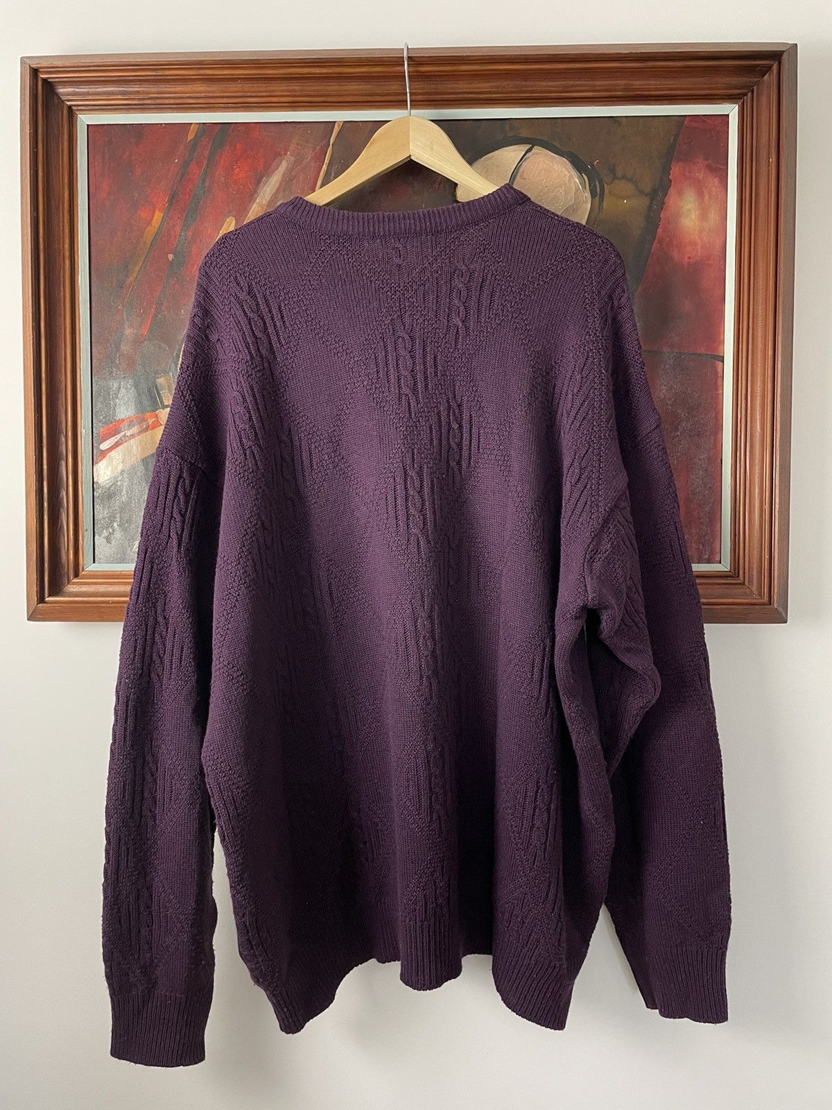 Lacoste Lacoste Knitted Burgundy Sweater Size US XL / EU 56 / 4 - 2 Thumbnail