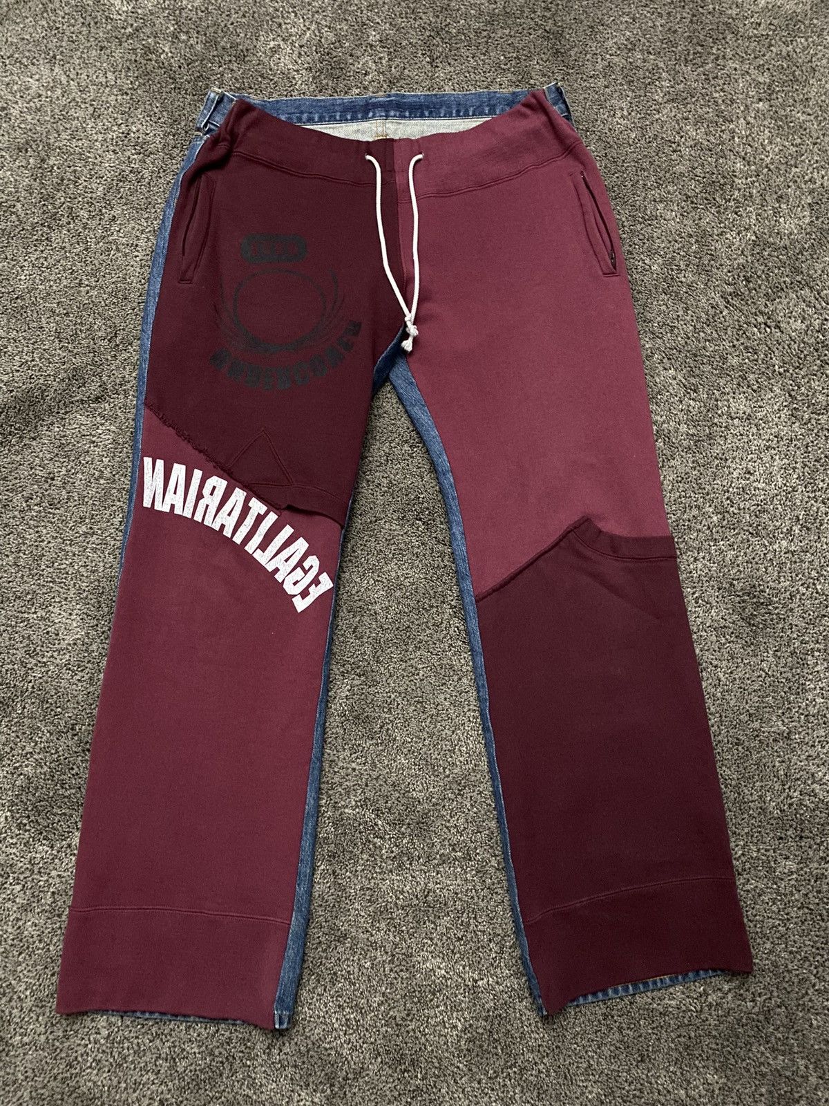 Undercover Undercover Half Denim Half Sweats Docking pants
