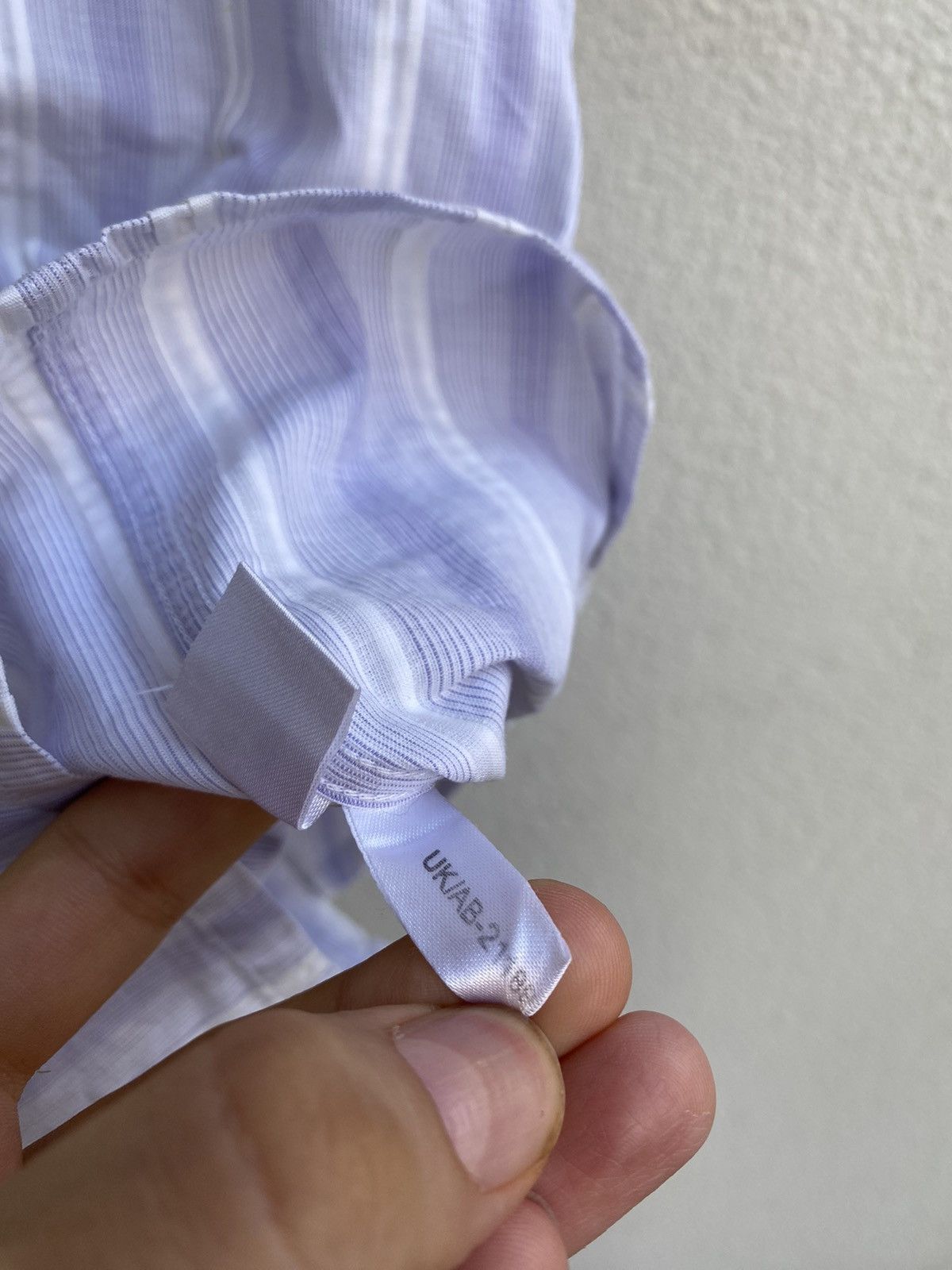 Yves Saint Laurent Cotton YSL Shirt Blue/White Size US L / EU 52-54 / 3 - 13 Thumbnail