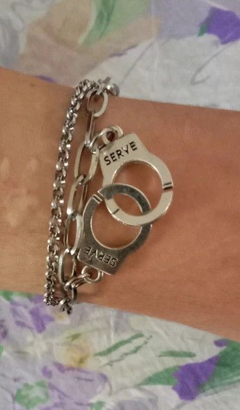 Jewelry Double-layer Chain Stainless Steel Cuff Bracelet Size ONE SIZE - 2 Thumbnail