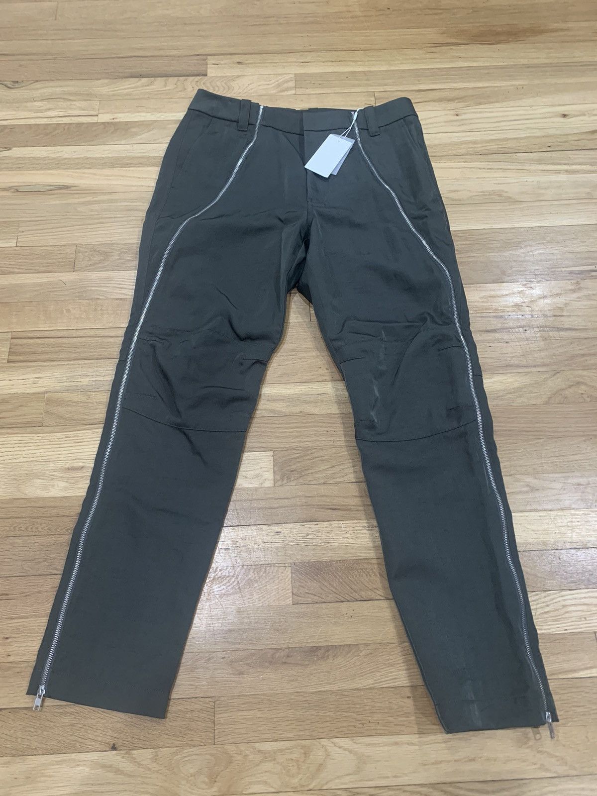 Designer Helmut Lang Flight Twill Zipper Pants Size US 34 / EU 50 - 1 Thumbnail