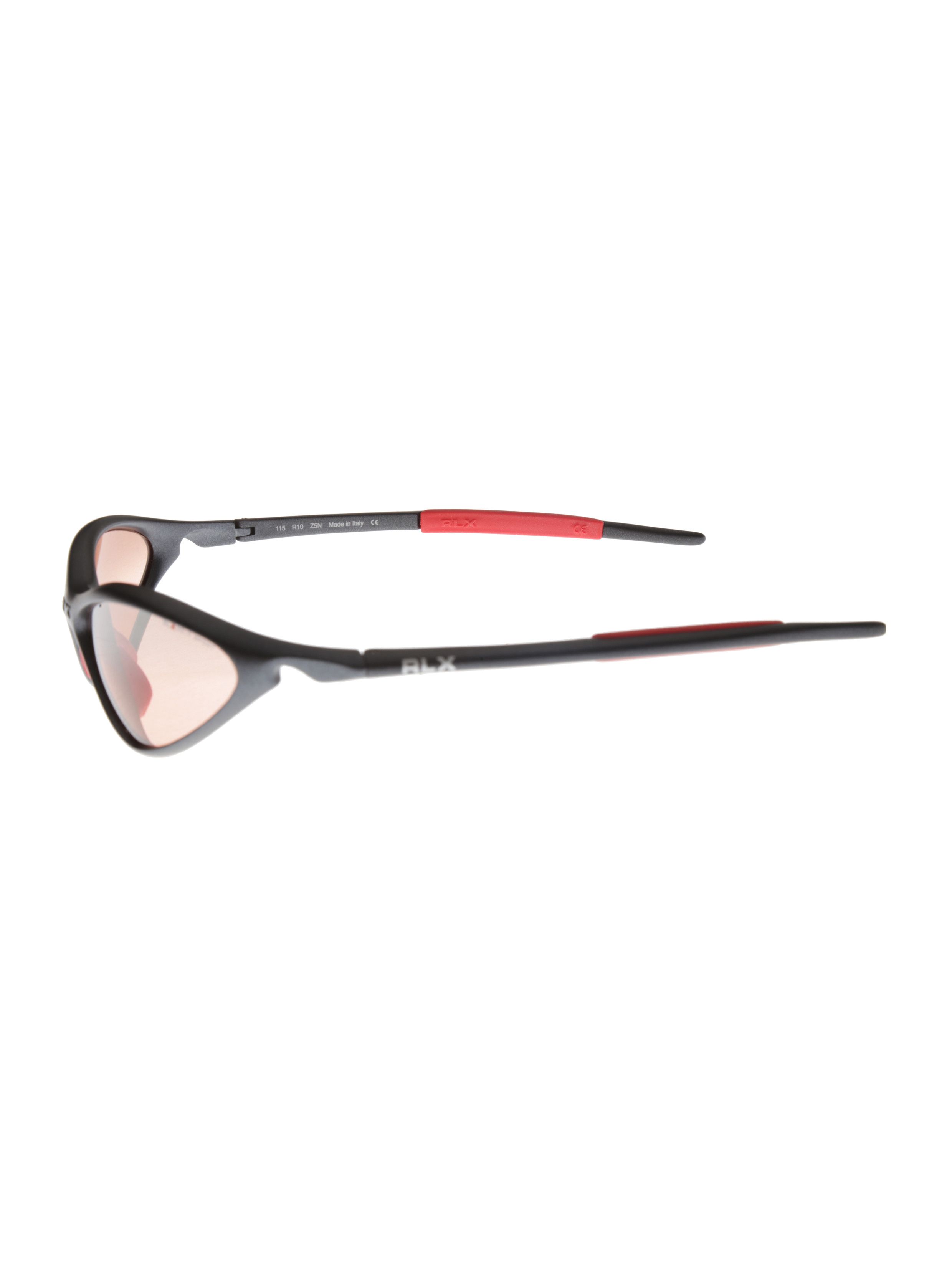 RLX Ralph Lauren × Ralph Lauren Ralph Lauren RLX Polo Sport '90s Black/Red Lens Sunglasses Size ONE SIZE - 8 Thumbnail