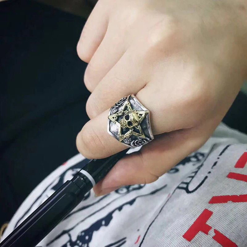 Jewelry Domineering Skull Devil Ring Size ONE SIZE - 1 Thumbnail