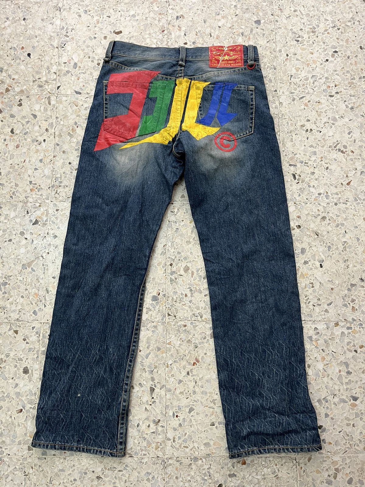 If Six Was Nine Japanese brand Vintage Co&Lu distressed denim Size US 33 - 3 Thumbnail