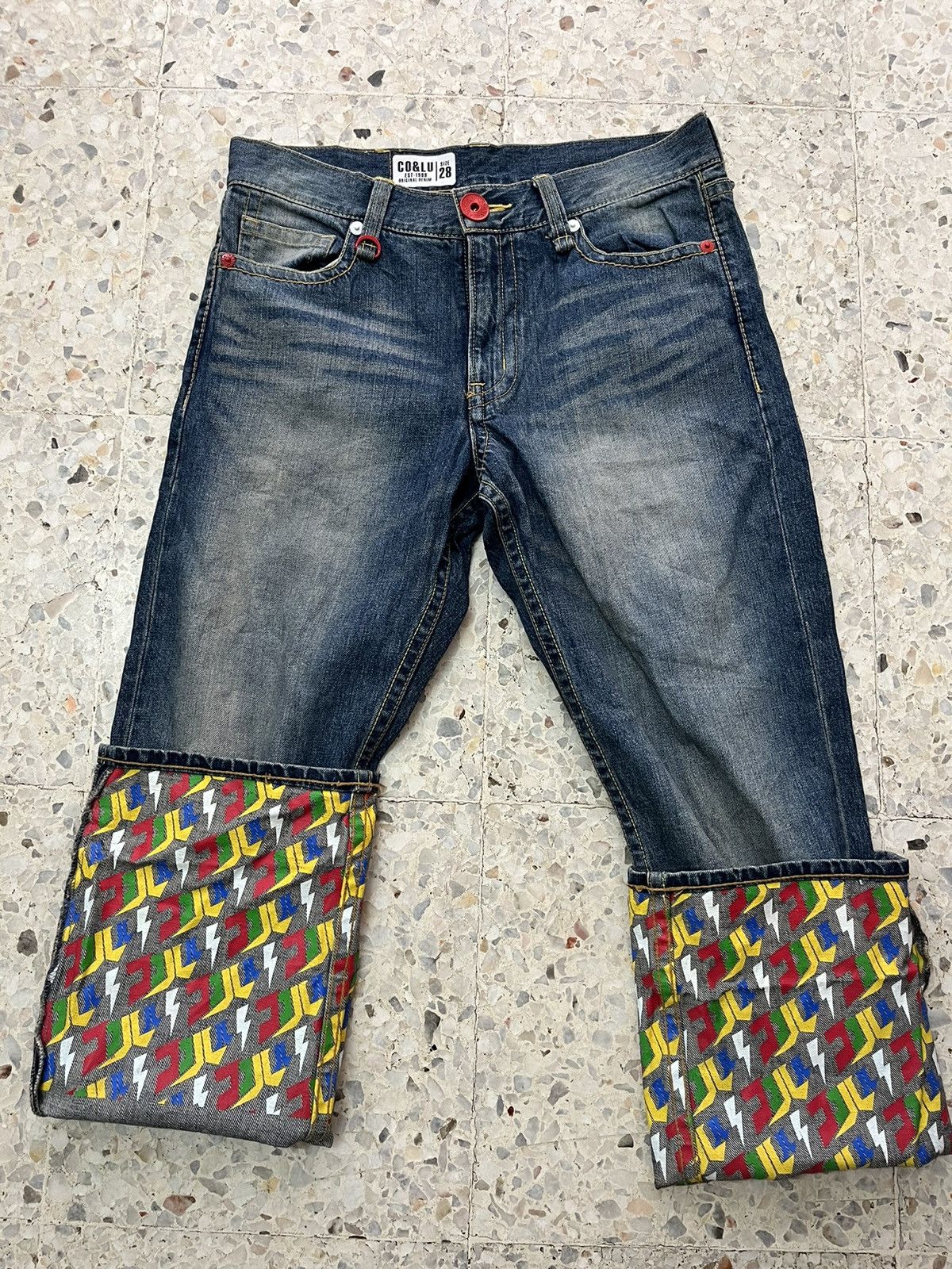 If Six Was Nine Japanese brand Vintage Co&Lu distressed denim Size US 33 - 2 Thumbnail