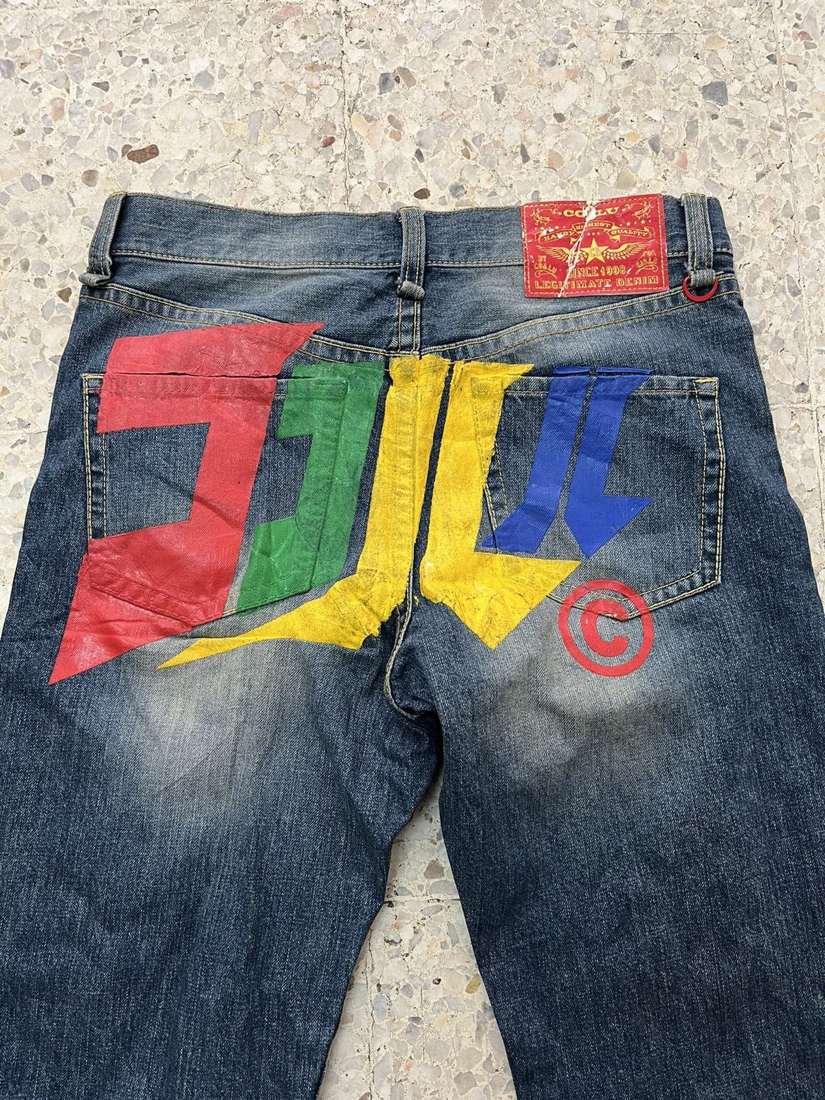 If Six Was Nine Japanese brand Vintage Co&Lu distressed denim Size US 33 - 6 Thumbnail