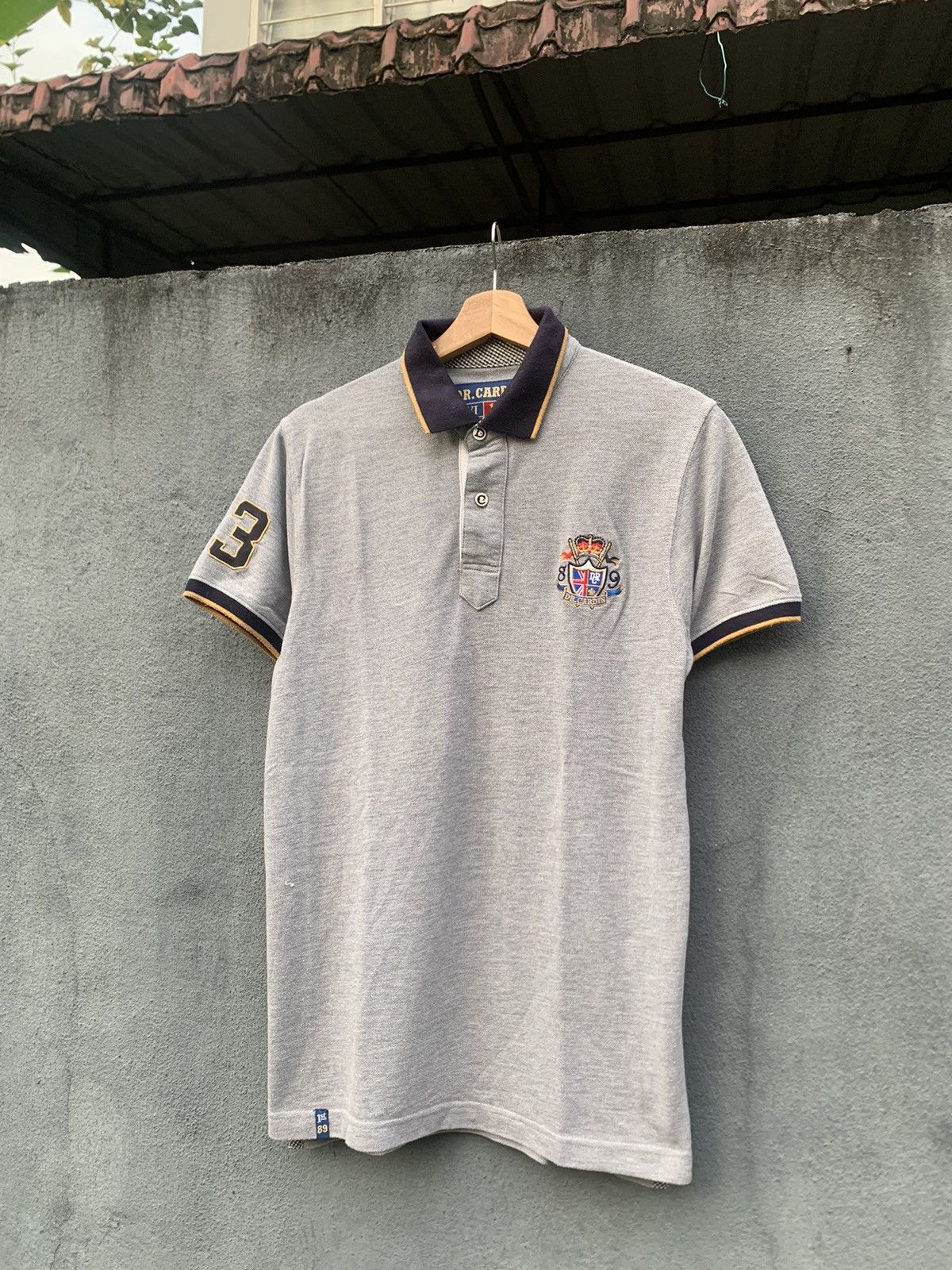 image of Vintage Pierre Cardin Polo in Grey, Men's (Size Medium)