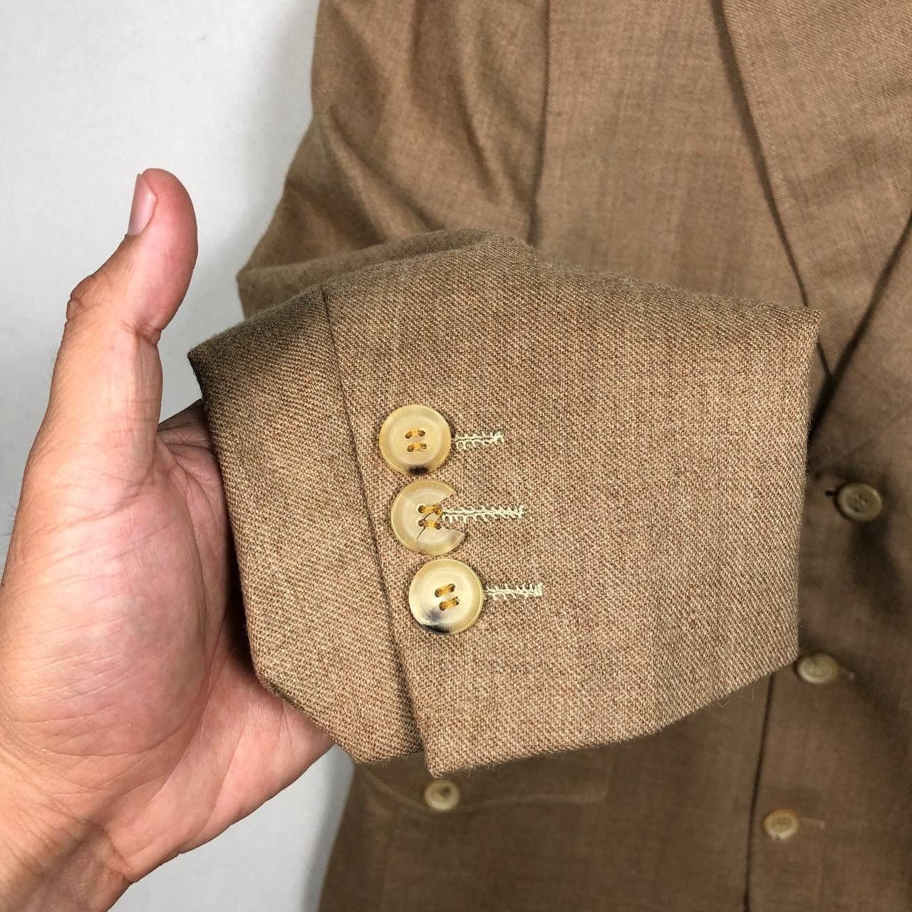 Burberry Burberry Made in Italy Blazer 48 - Brown Vintage Wool Jacket Size 48R - 5 Thumbnail