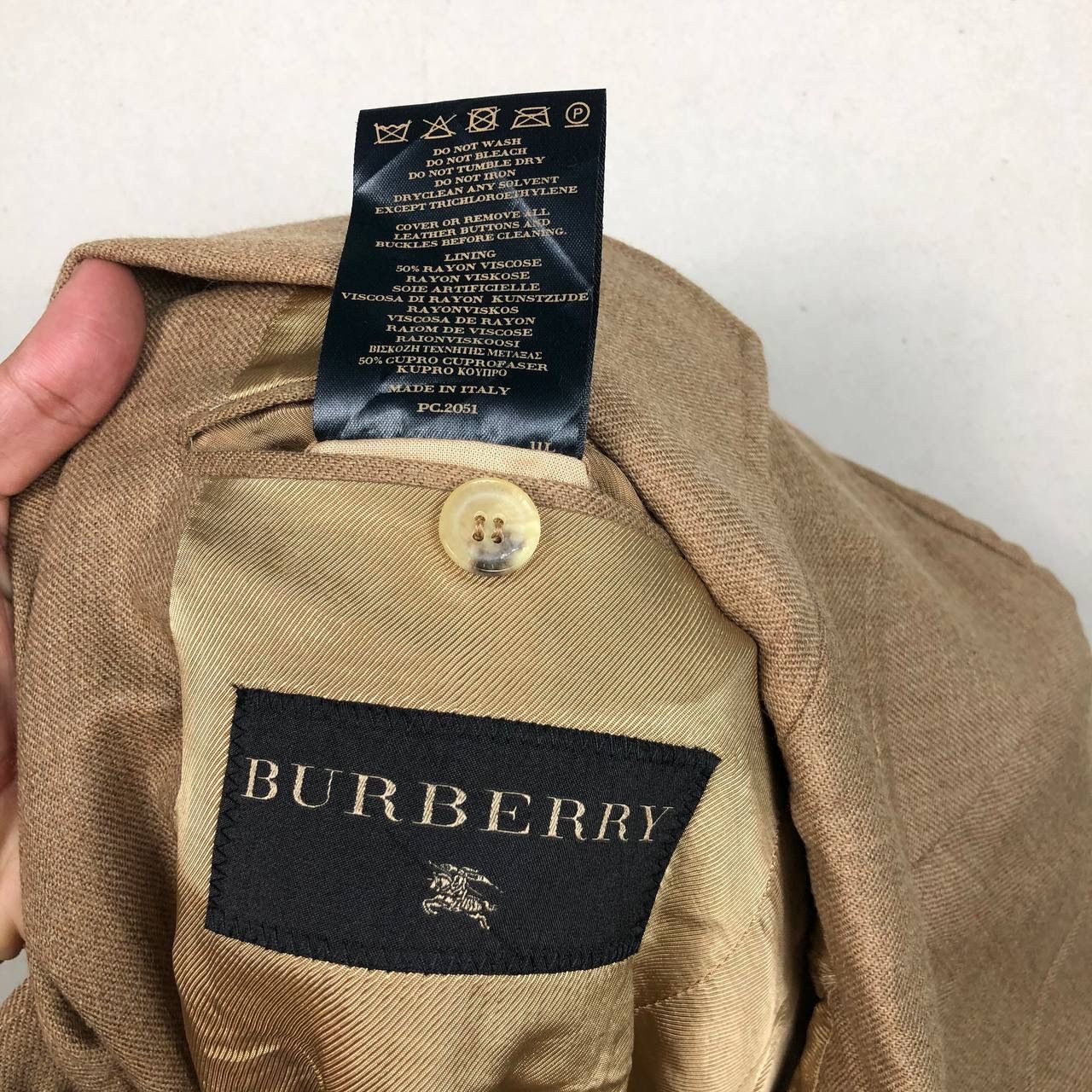 Burberry Burberry Made in Italy Blazer 48 - Brown Vintage Wool Jacket Size 48R - 8 Thumbnail