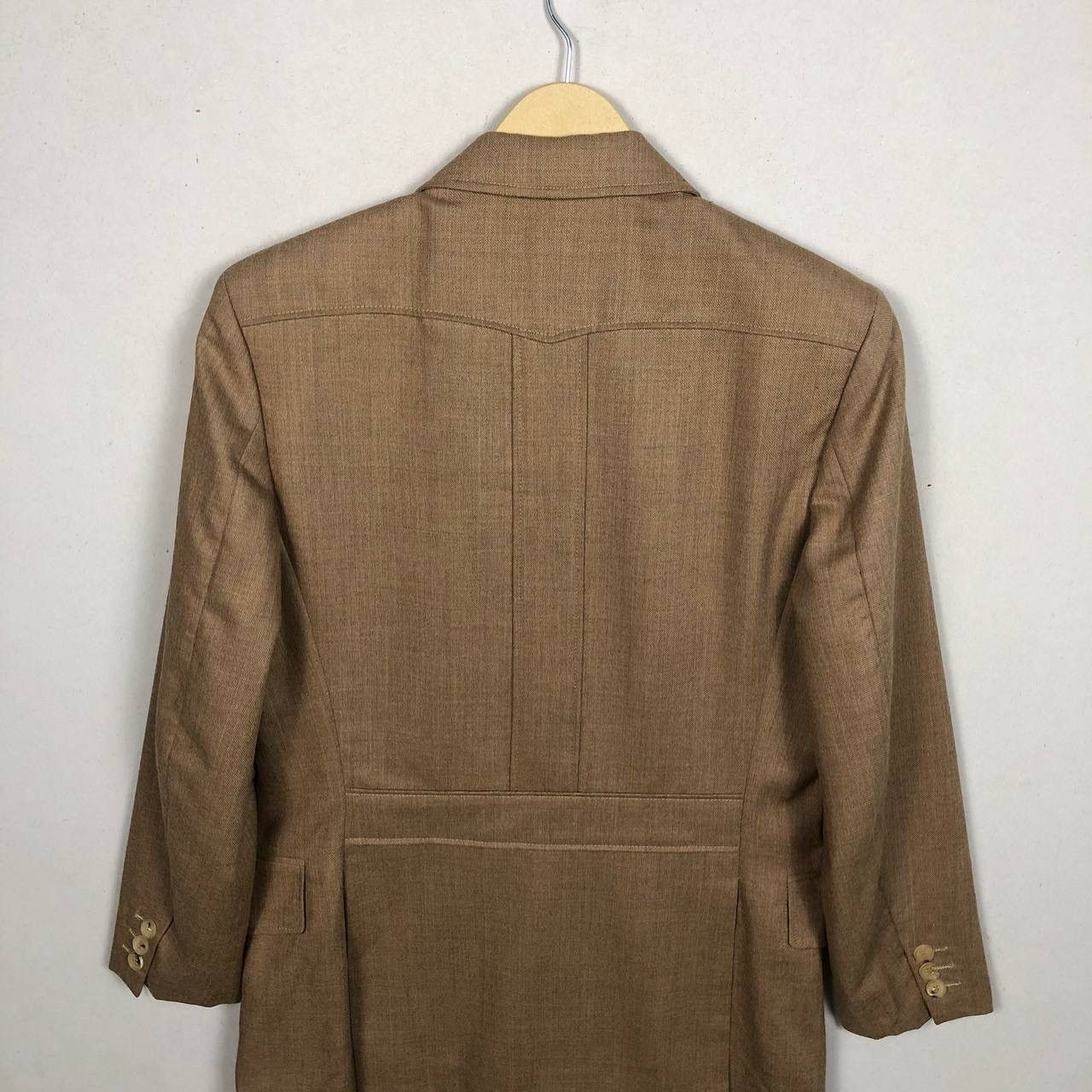 Burberry Burberry Made in Italy Blazer 48 - Brown Vintage Wool Jacket Size 48R - 3 Thumbnail